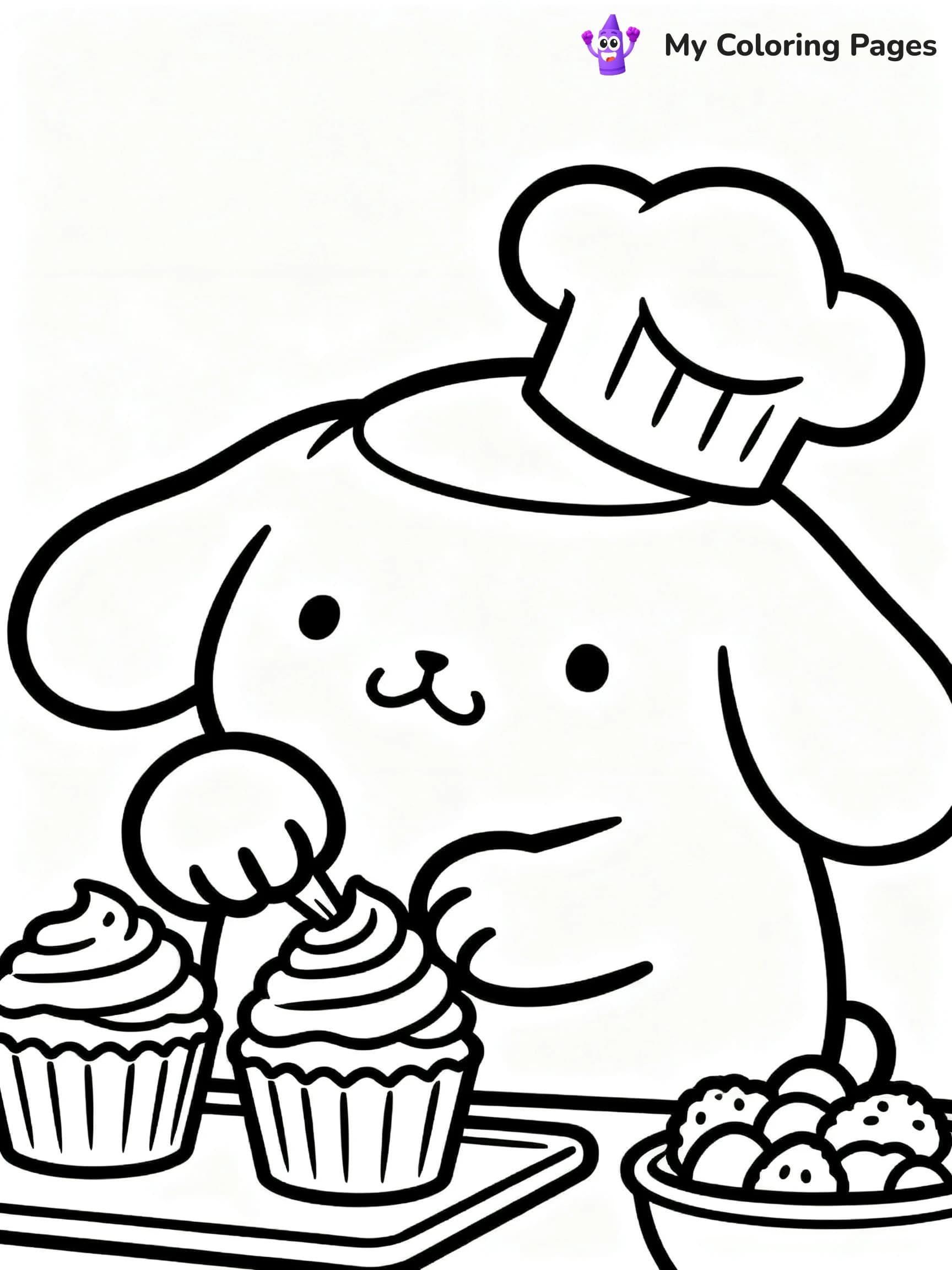 Hello Kitty Cooking Coloring Pages - 19