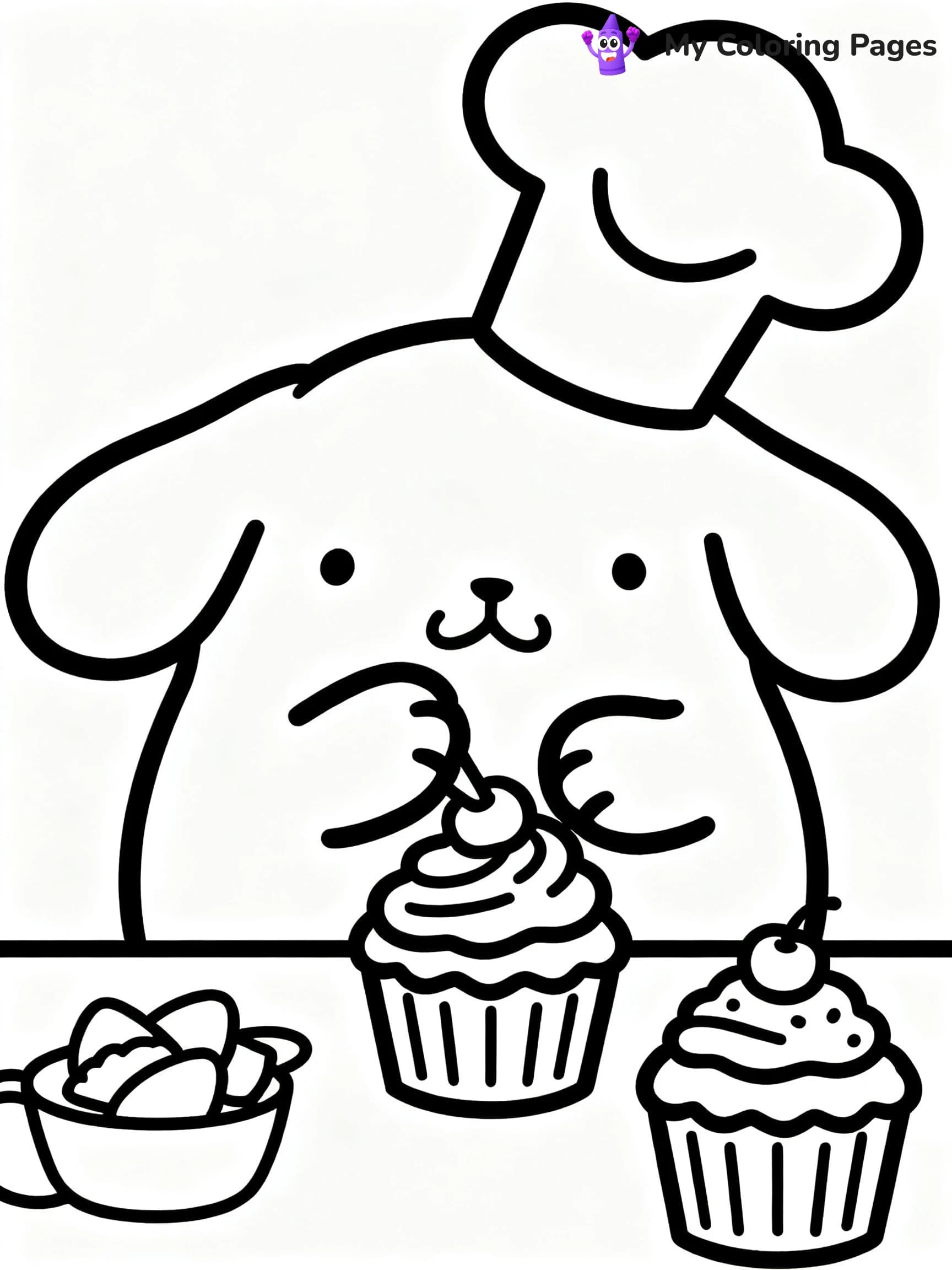 Hello Kitty Cooking Coloring Pages - 18