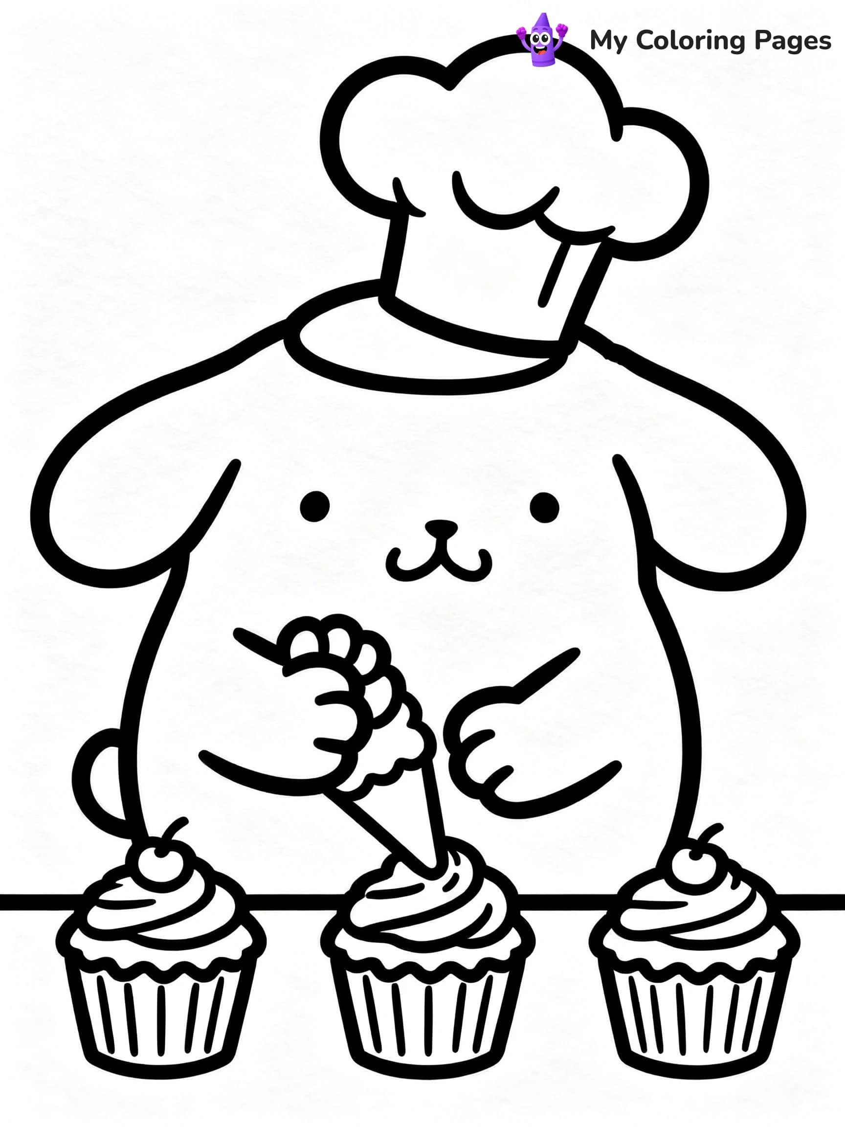 Hello Kitty Cooking Coloring Pages - 17