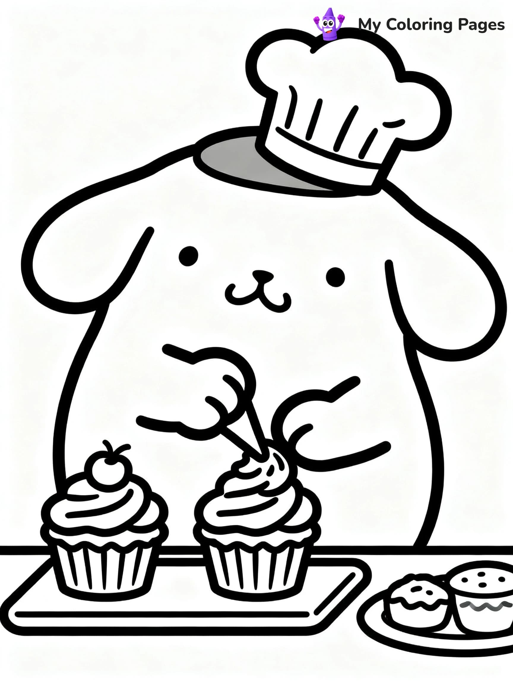 Hello Kitty Cooking Coloring Pages - 16