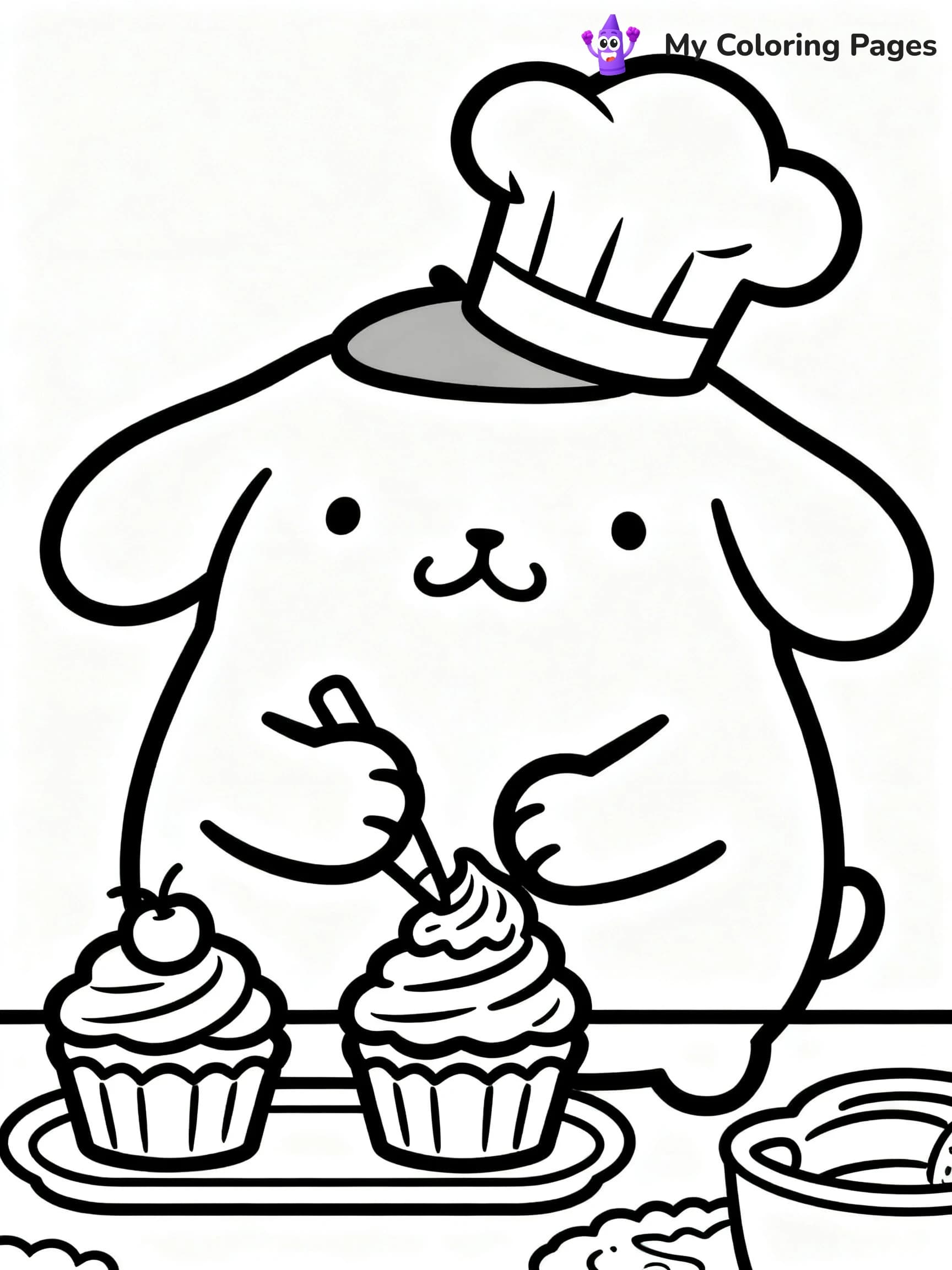 Hello Kitty Cooking Coloring Pages - 15