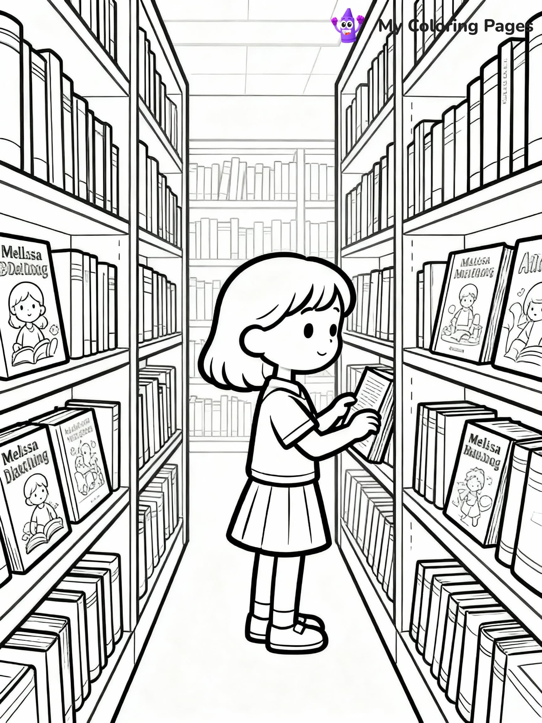 Library Coloring Pages - 20