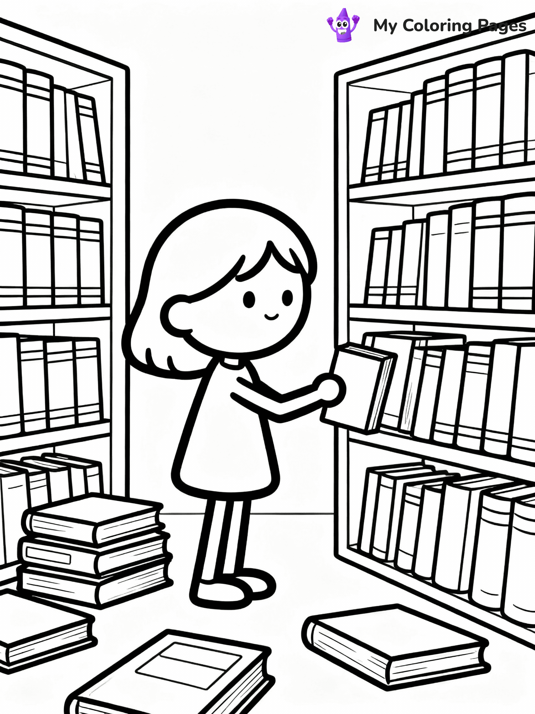 Library Coloring Pages - 16