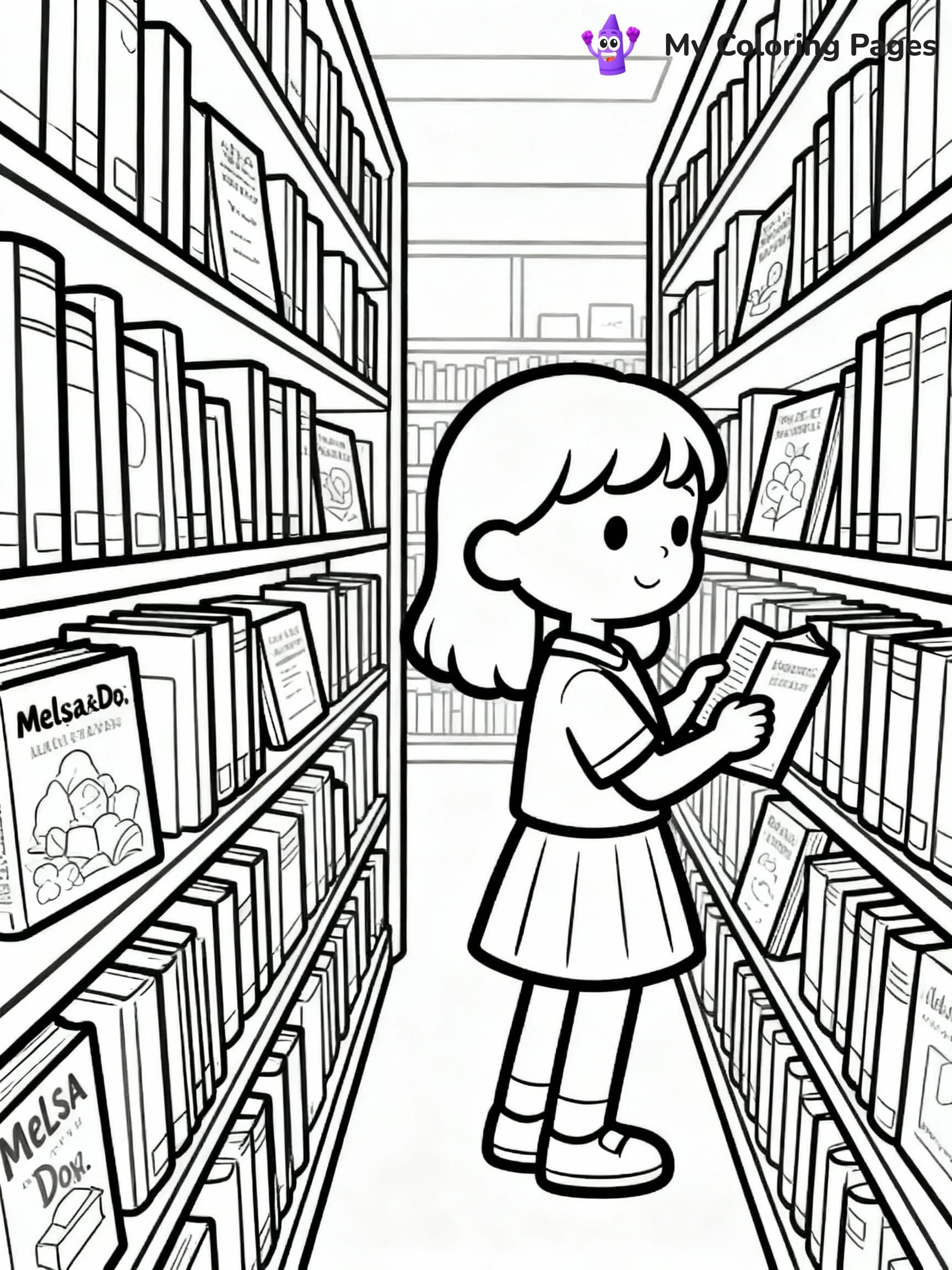 Library Coloring Pages - 15