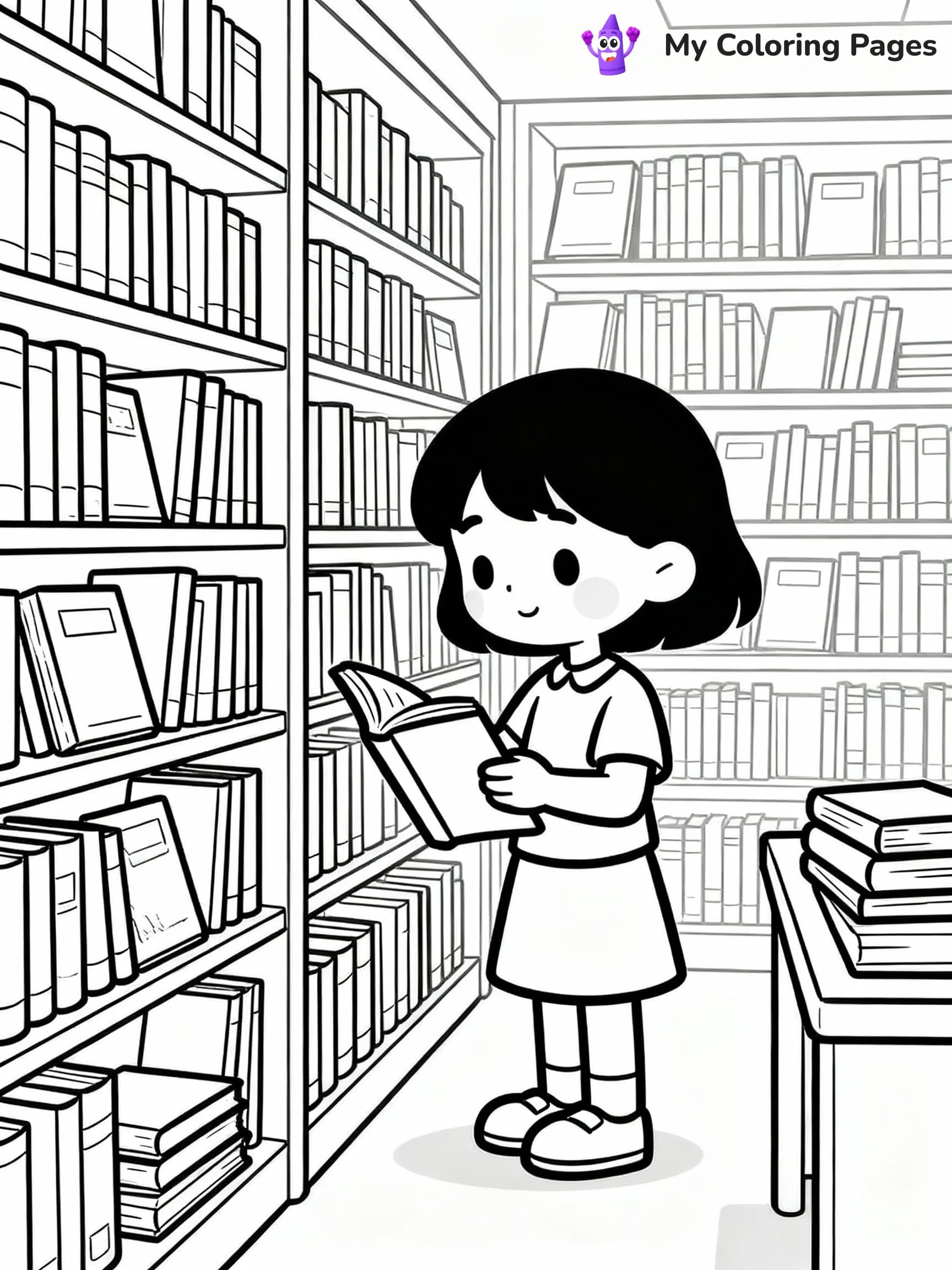 Library Coloring Pages - 14