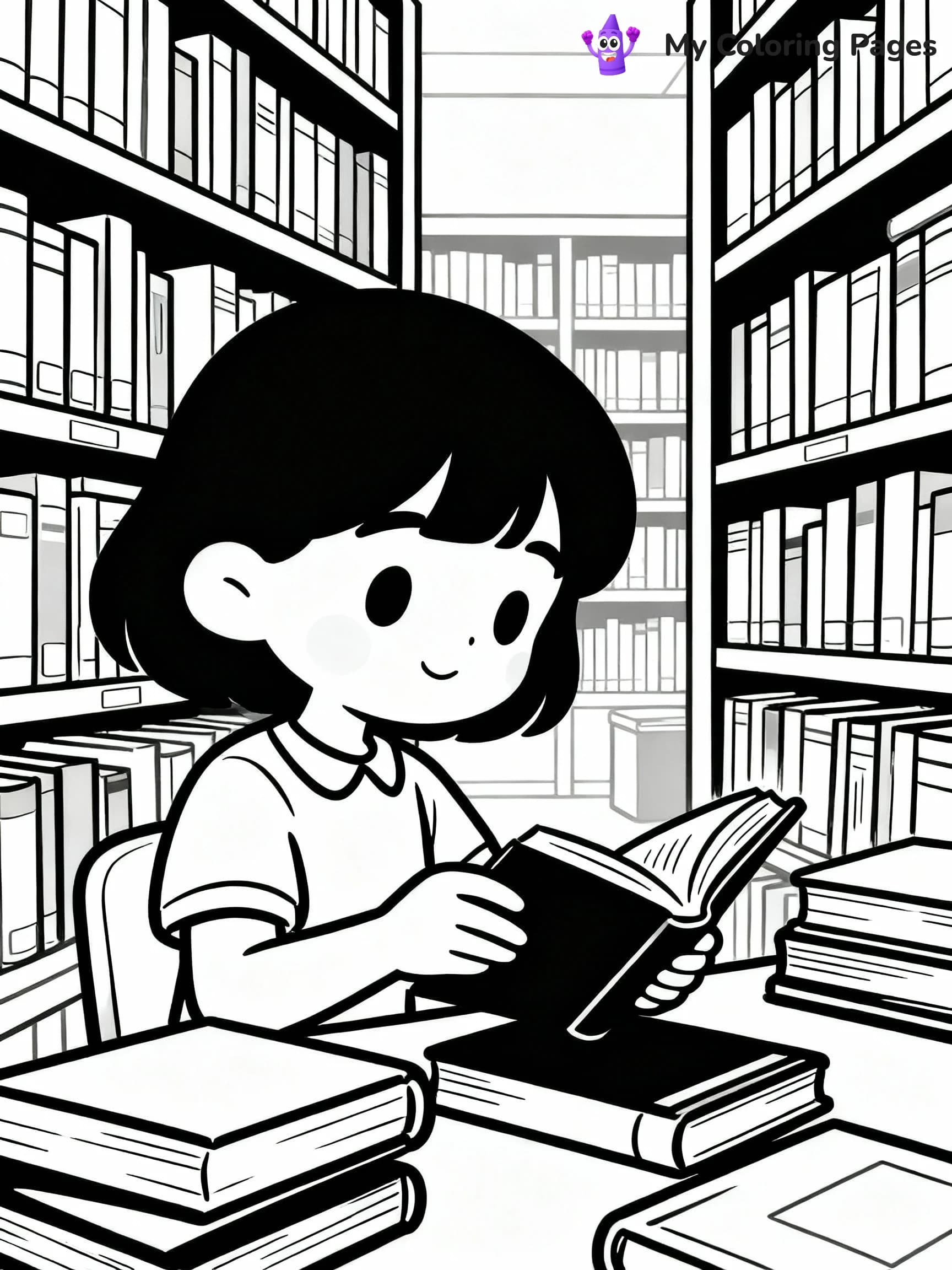 Library Coloring Pages - 13