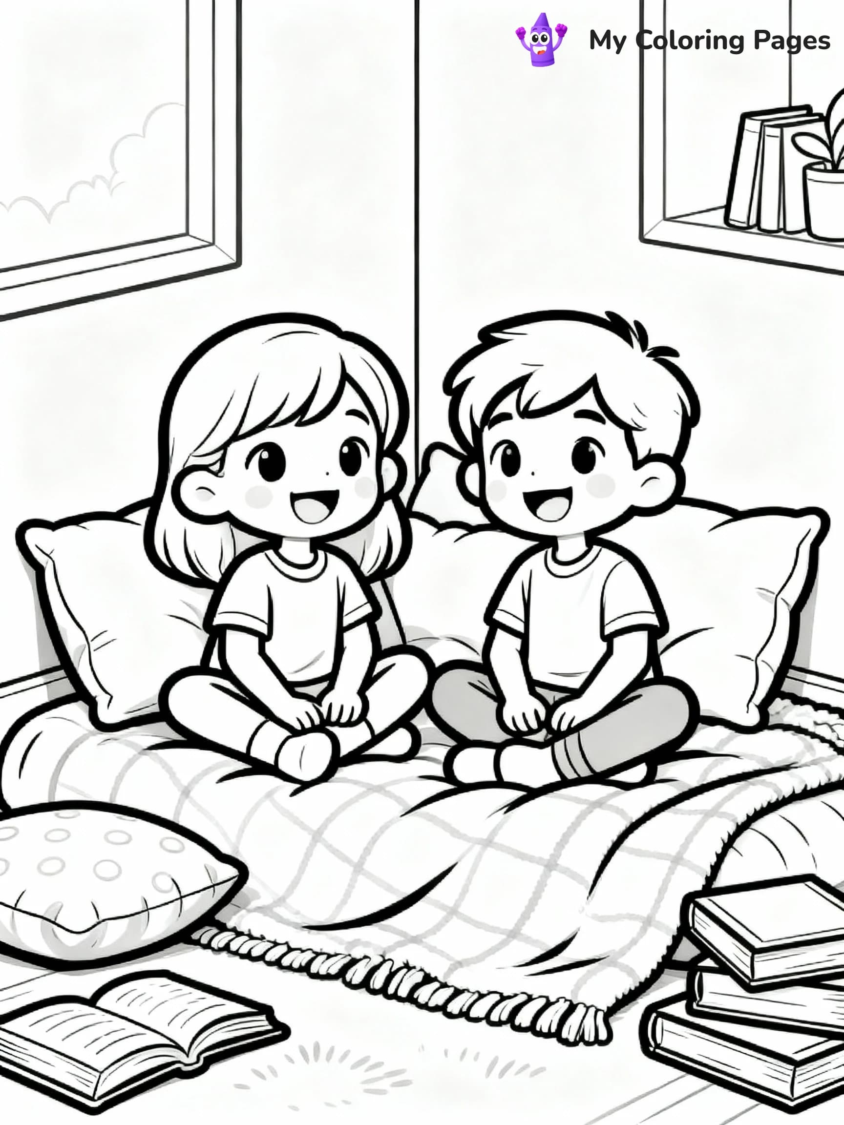Library Coloring Pages - 4
