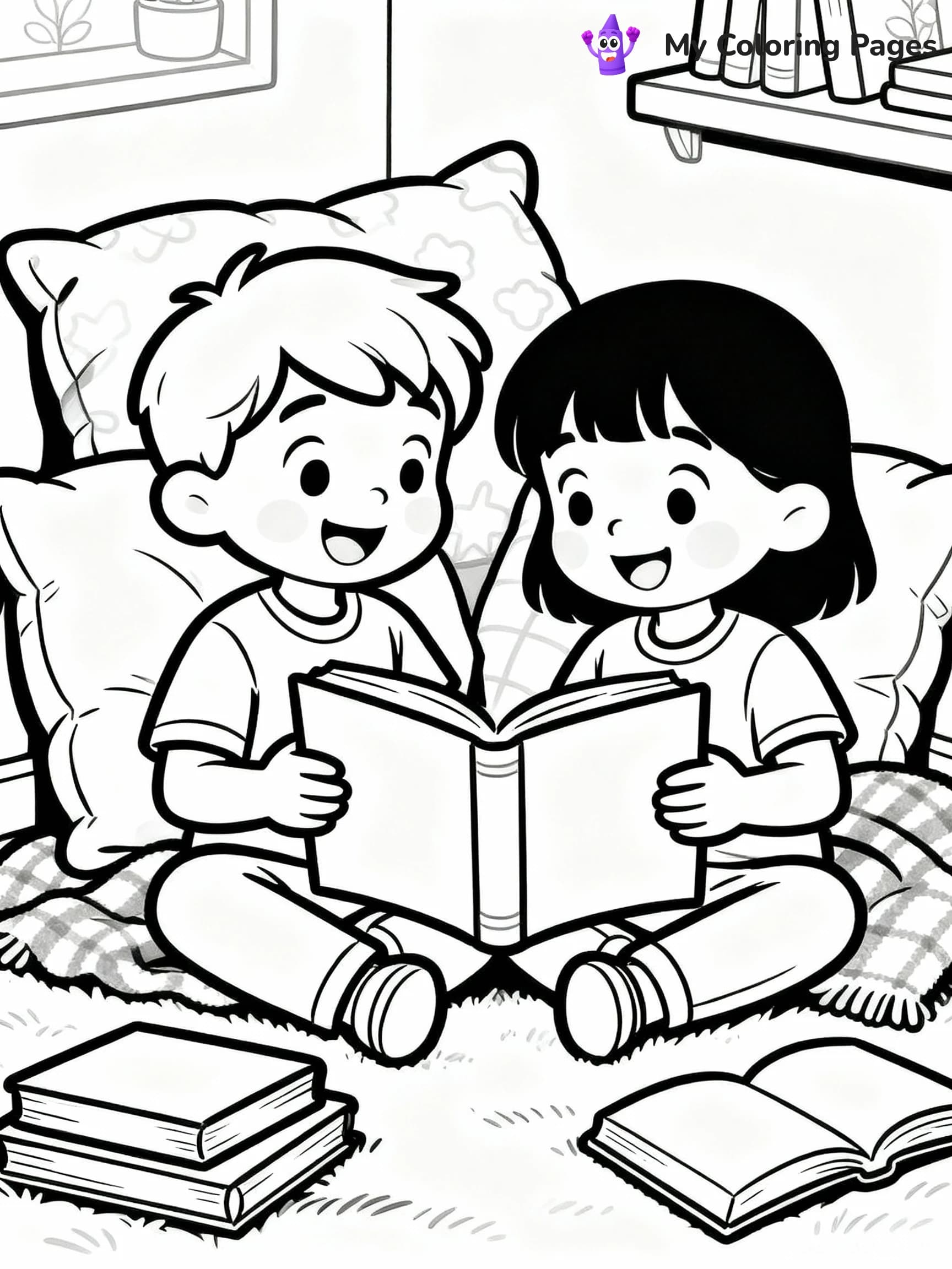 Library Coloring Pages - 2