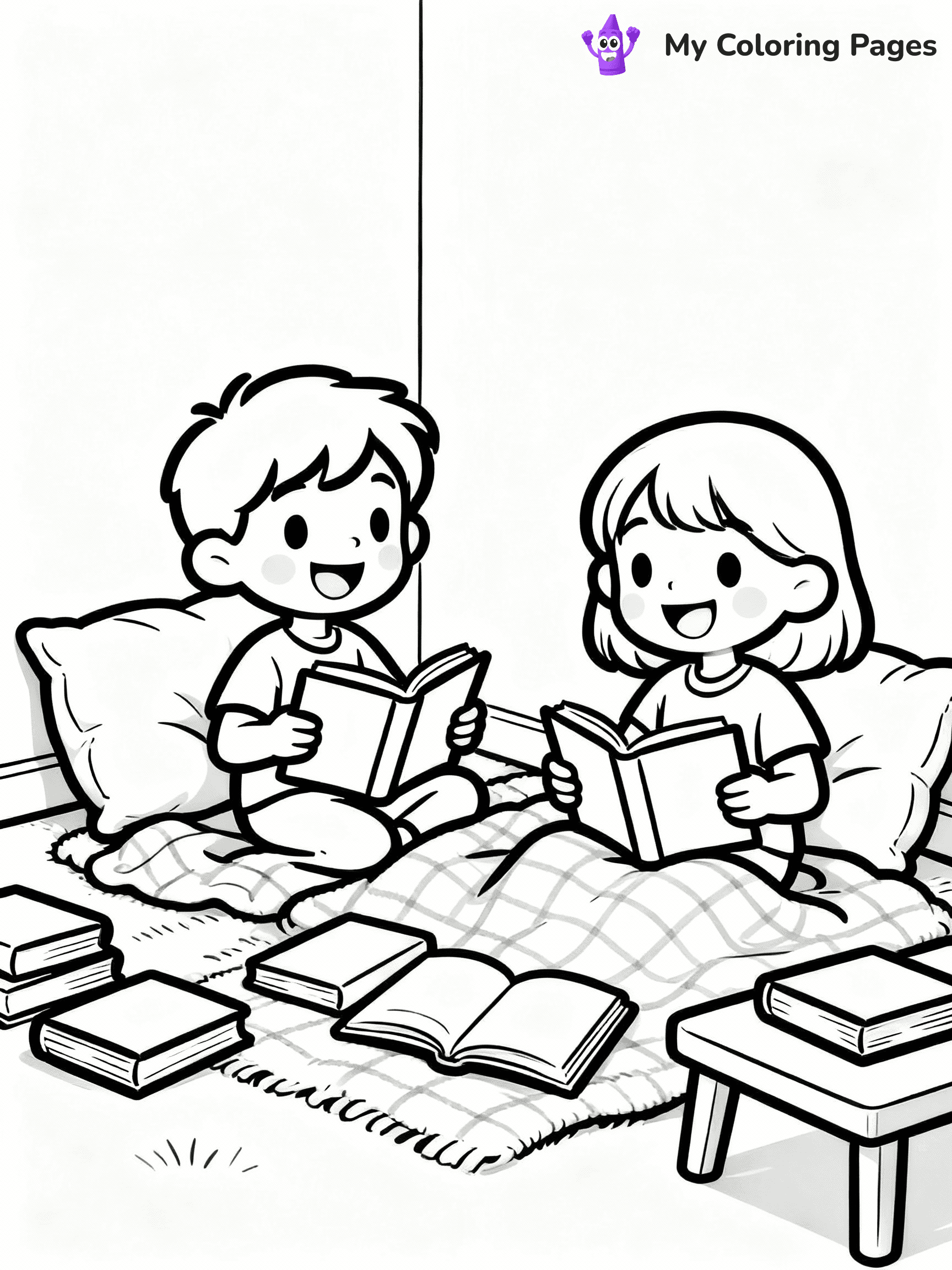 Library Coloring Pages - 1
