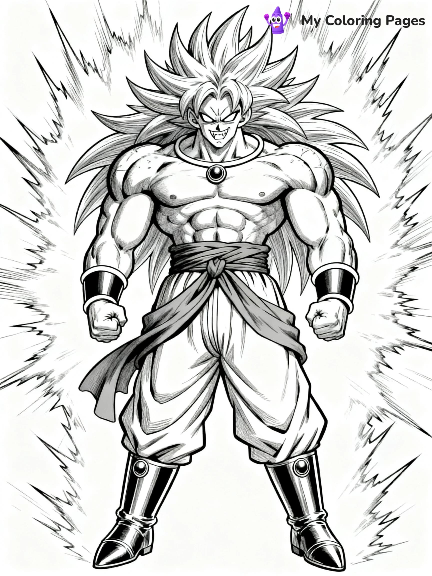 Dragon Ball Z Coloring Pages Broly - 8