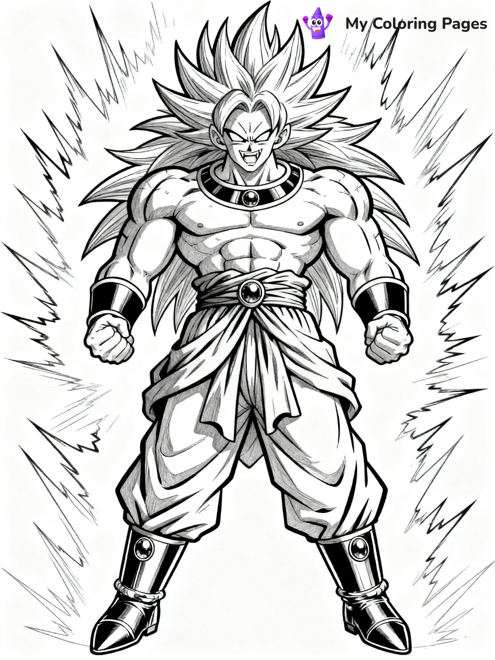 Dragon Ball Z Coloring Pages Broly - 7