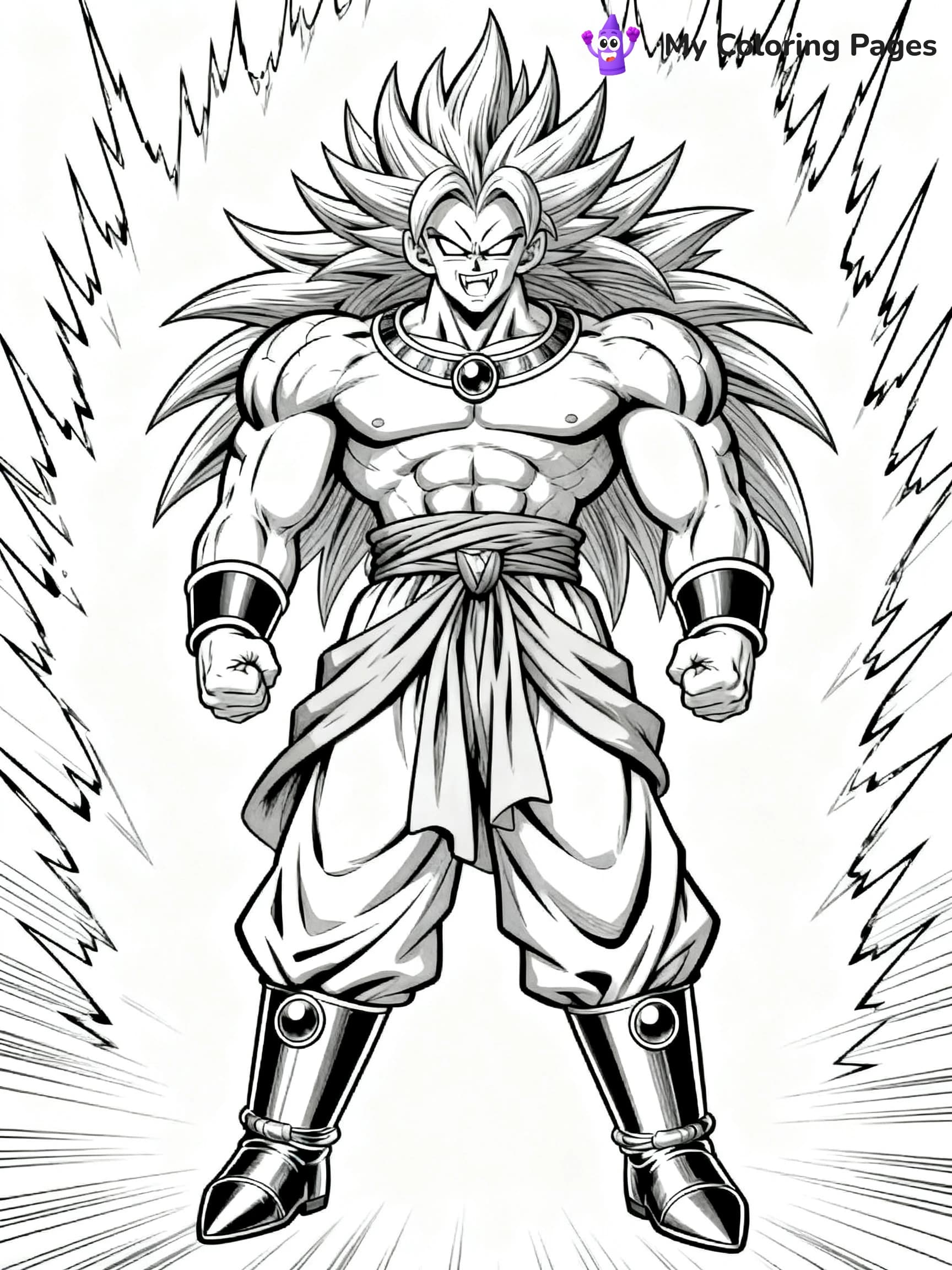 Dragon Ball Z Coloring Pages Broly - 4