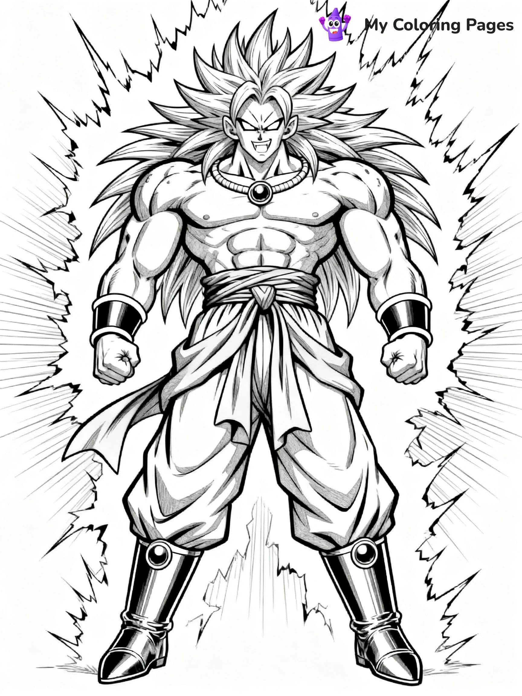 Dragon Ball Z Coloring Pages Broly - 3