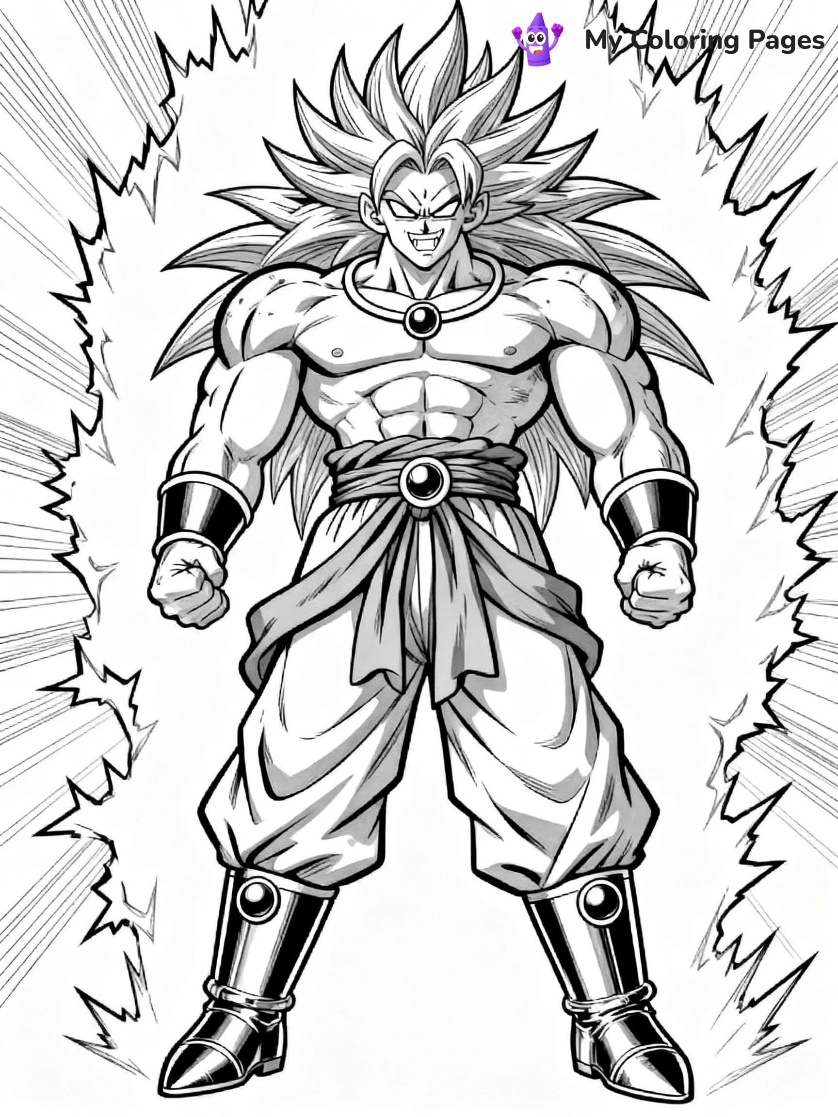 Dragon Ball Z Coloring Pages Broly - 1