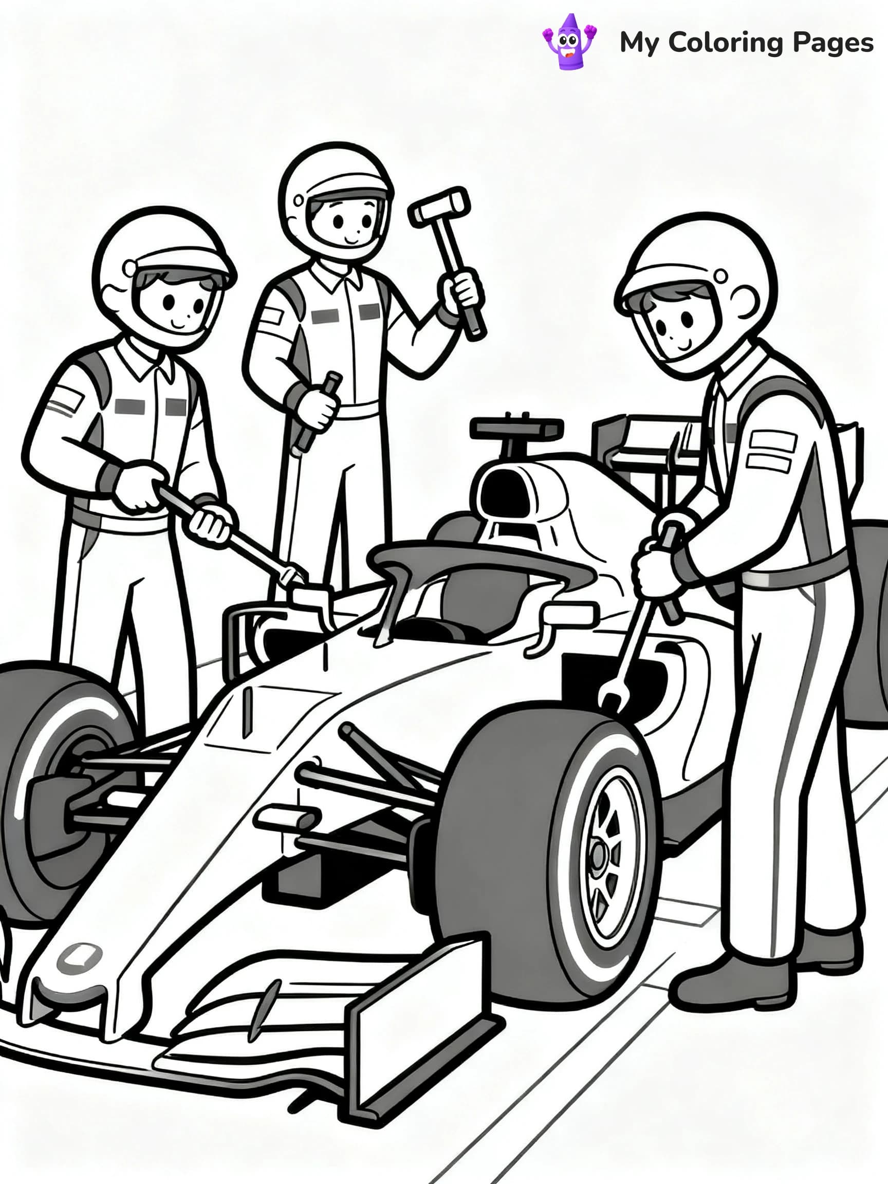 F1 Coloring Pages - 12