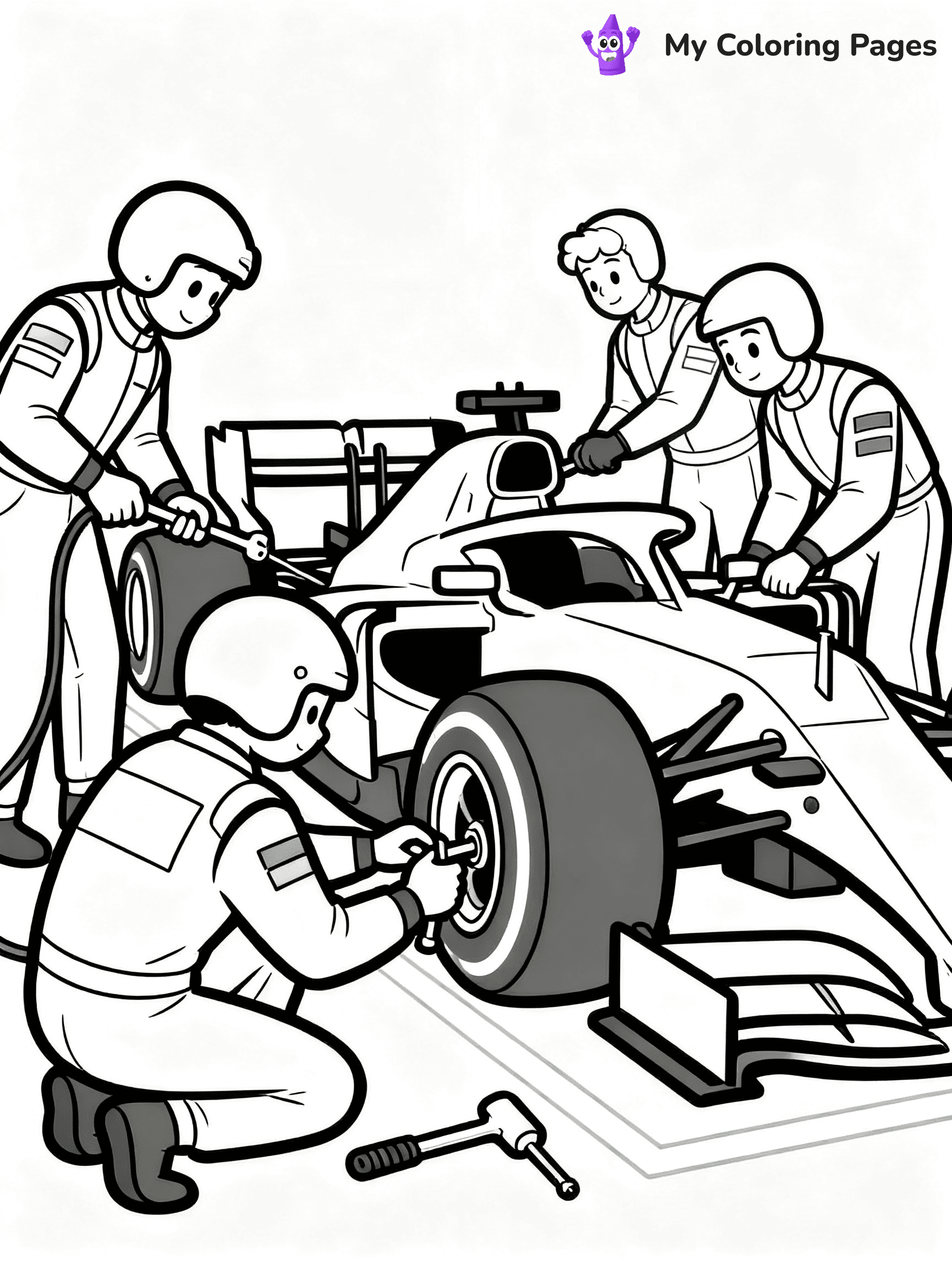 F1 Coloring Pages - 10