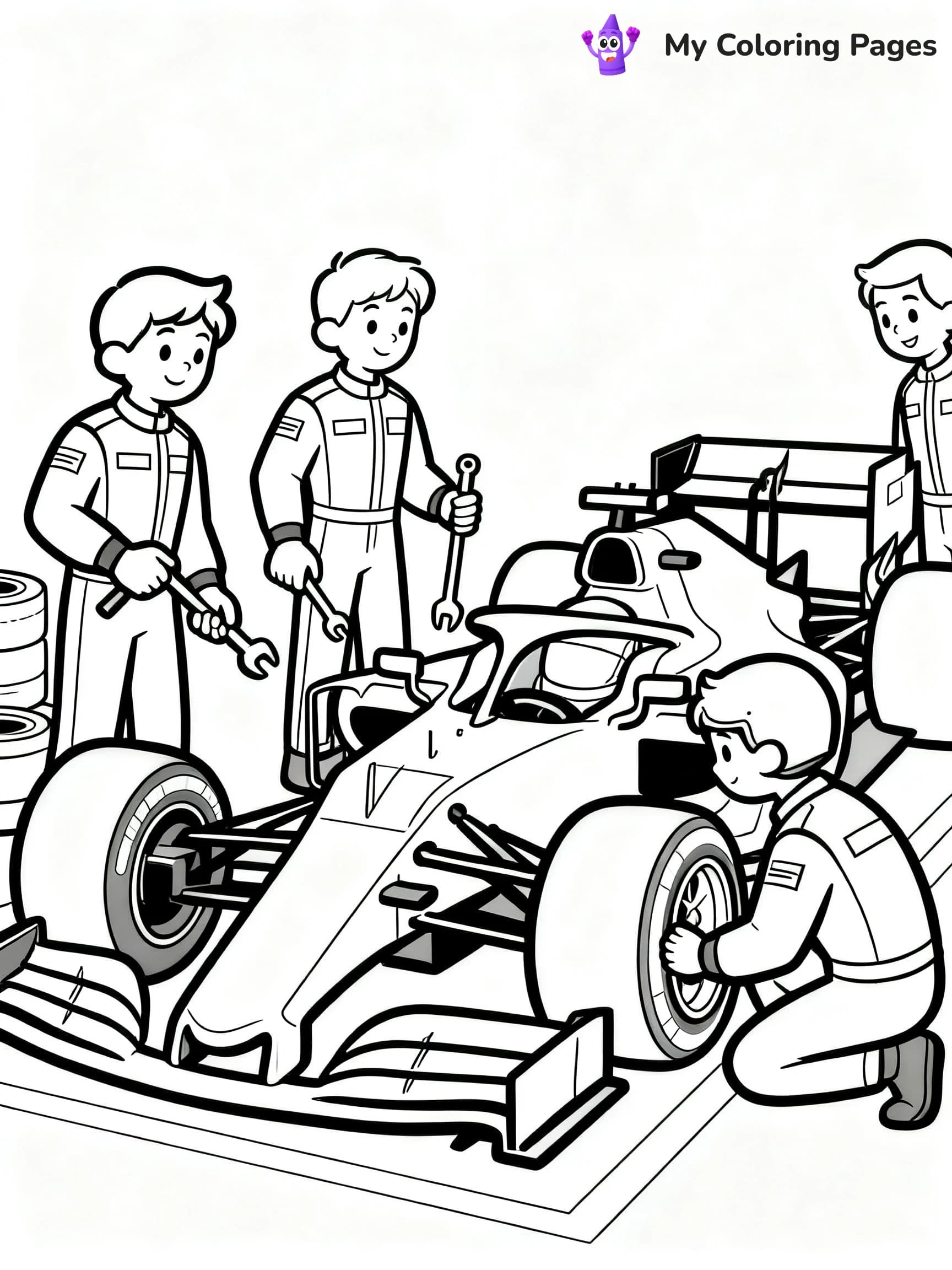 F1 Coloring Pages - 8