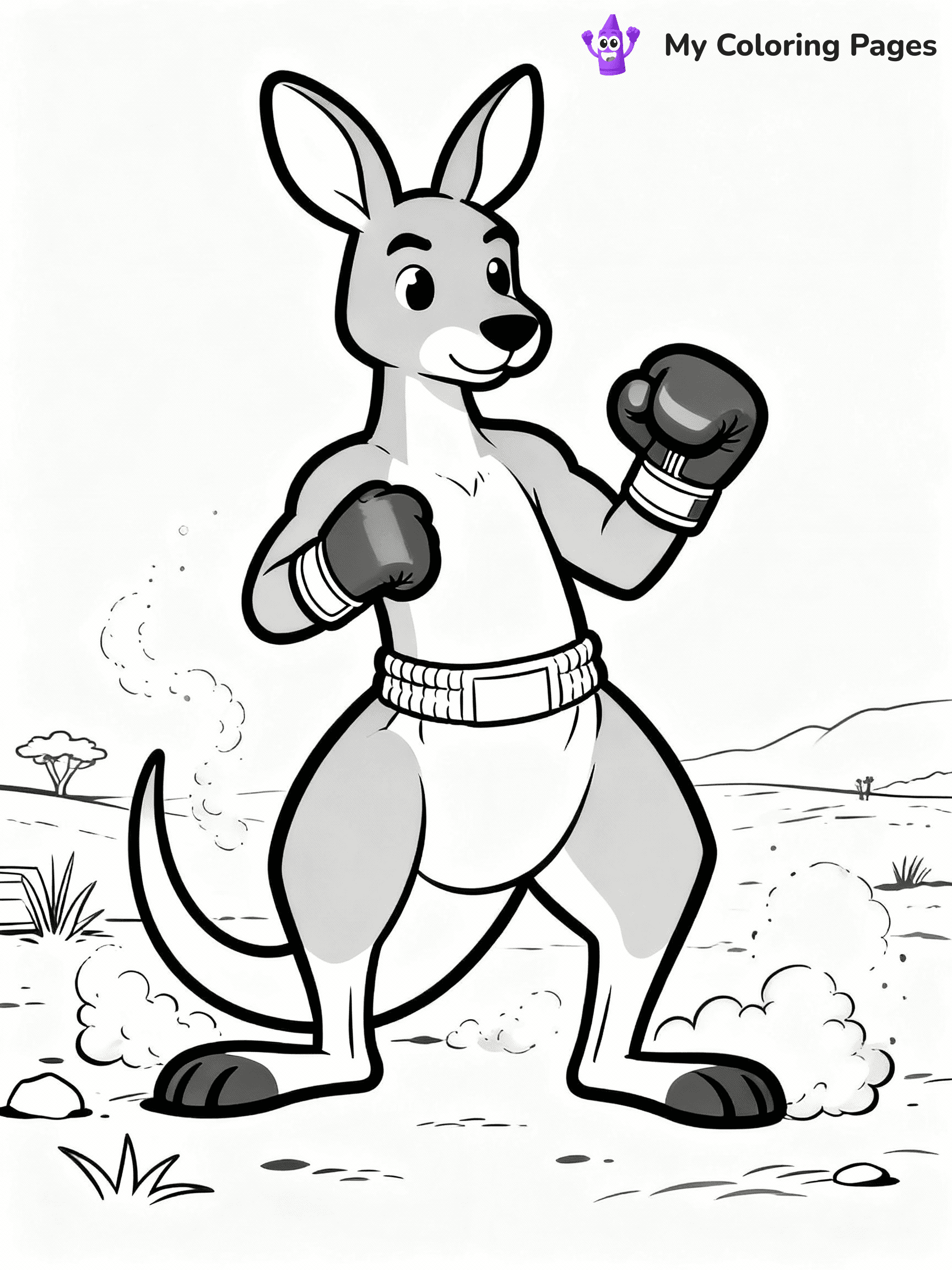 Kangaroo Coloring Pages - 28