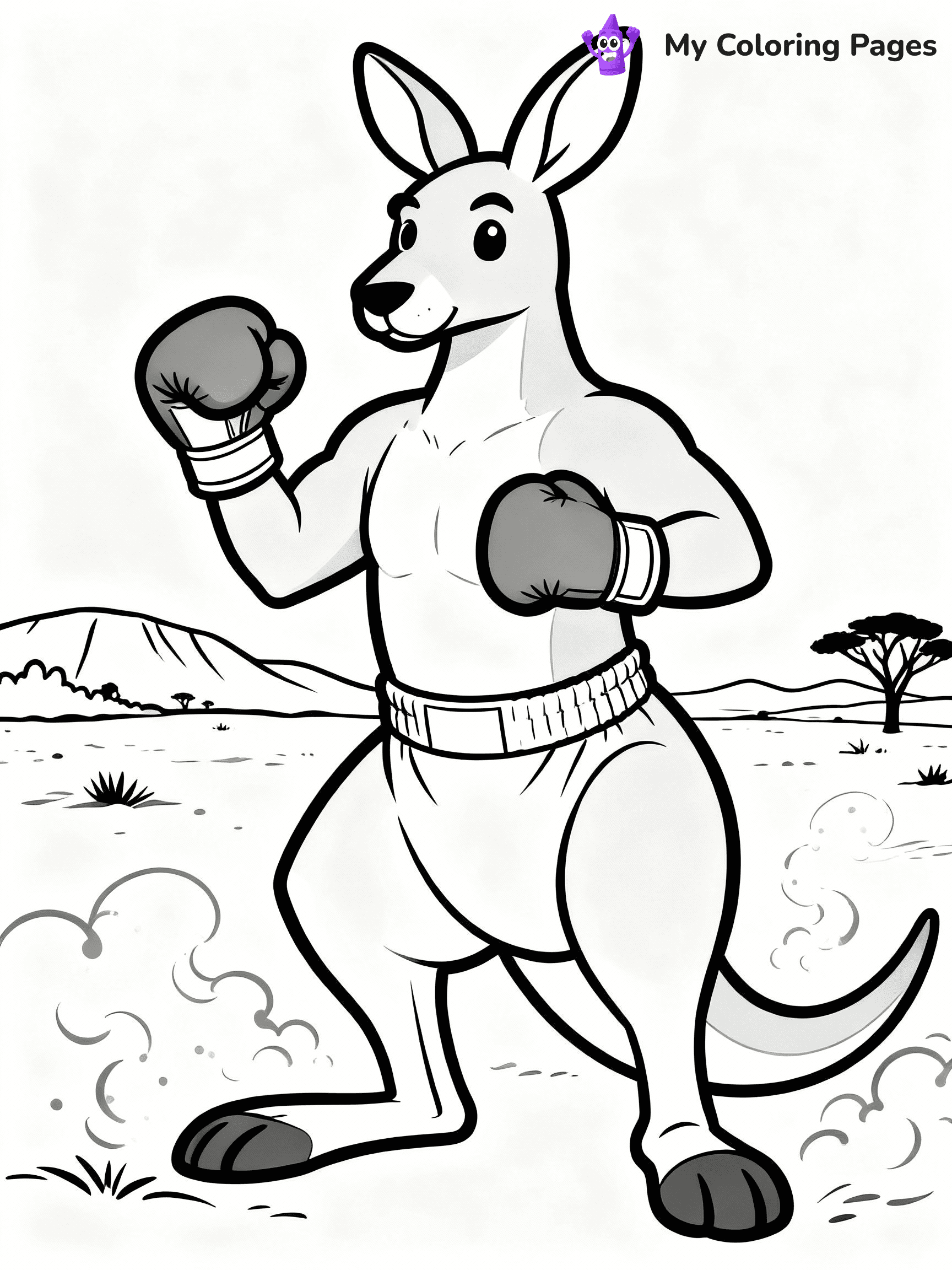 Kangaroo Coloring Pages - 26