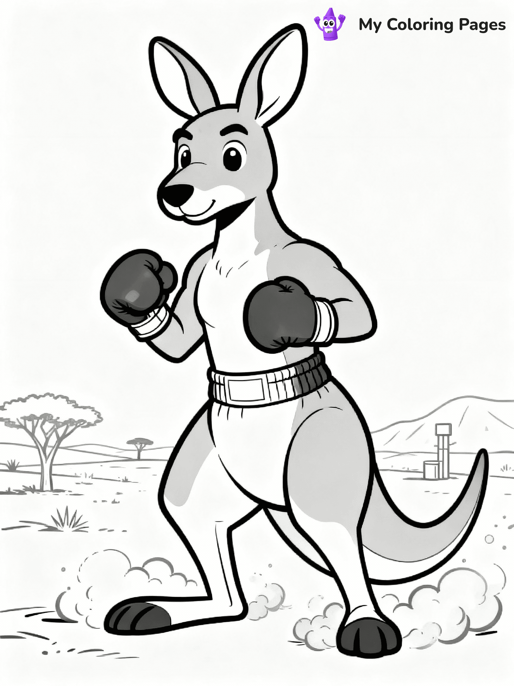 Kangaroo Coloring Pages - 25