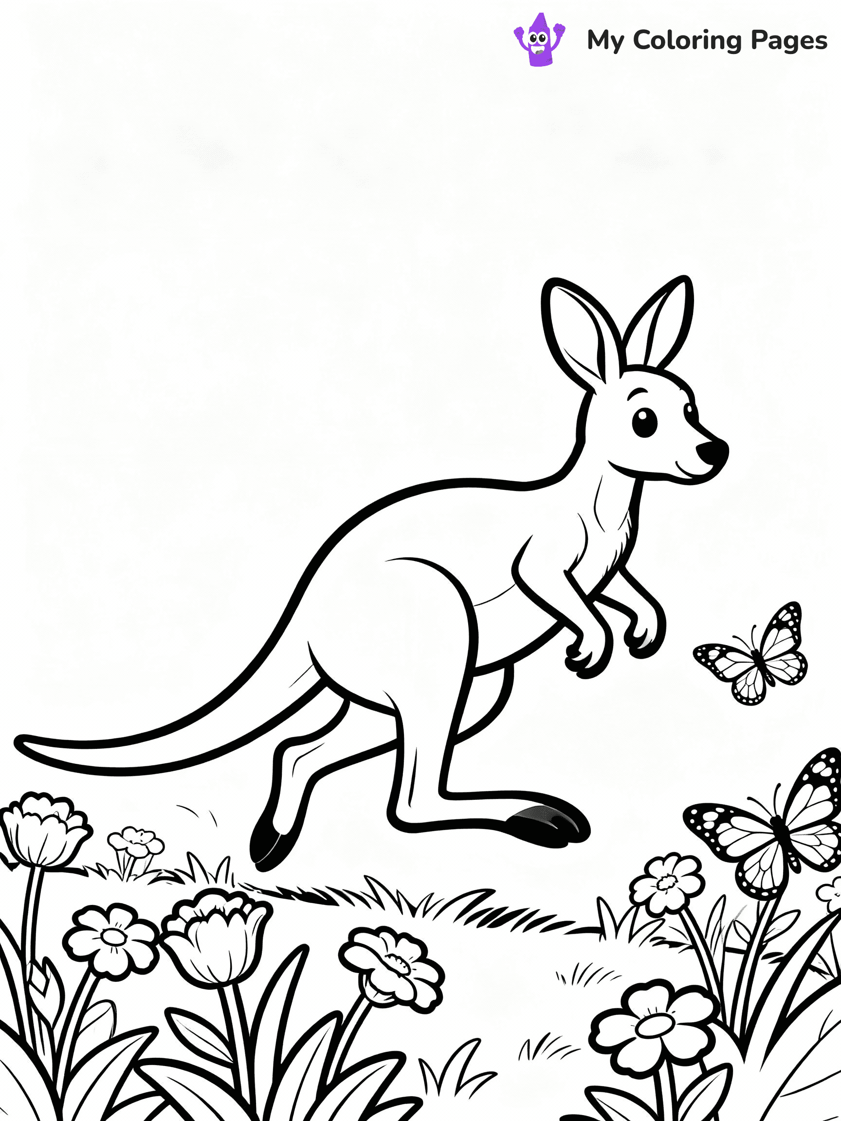 Kangaroo Coloring Pages - 24