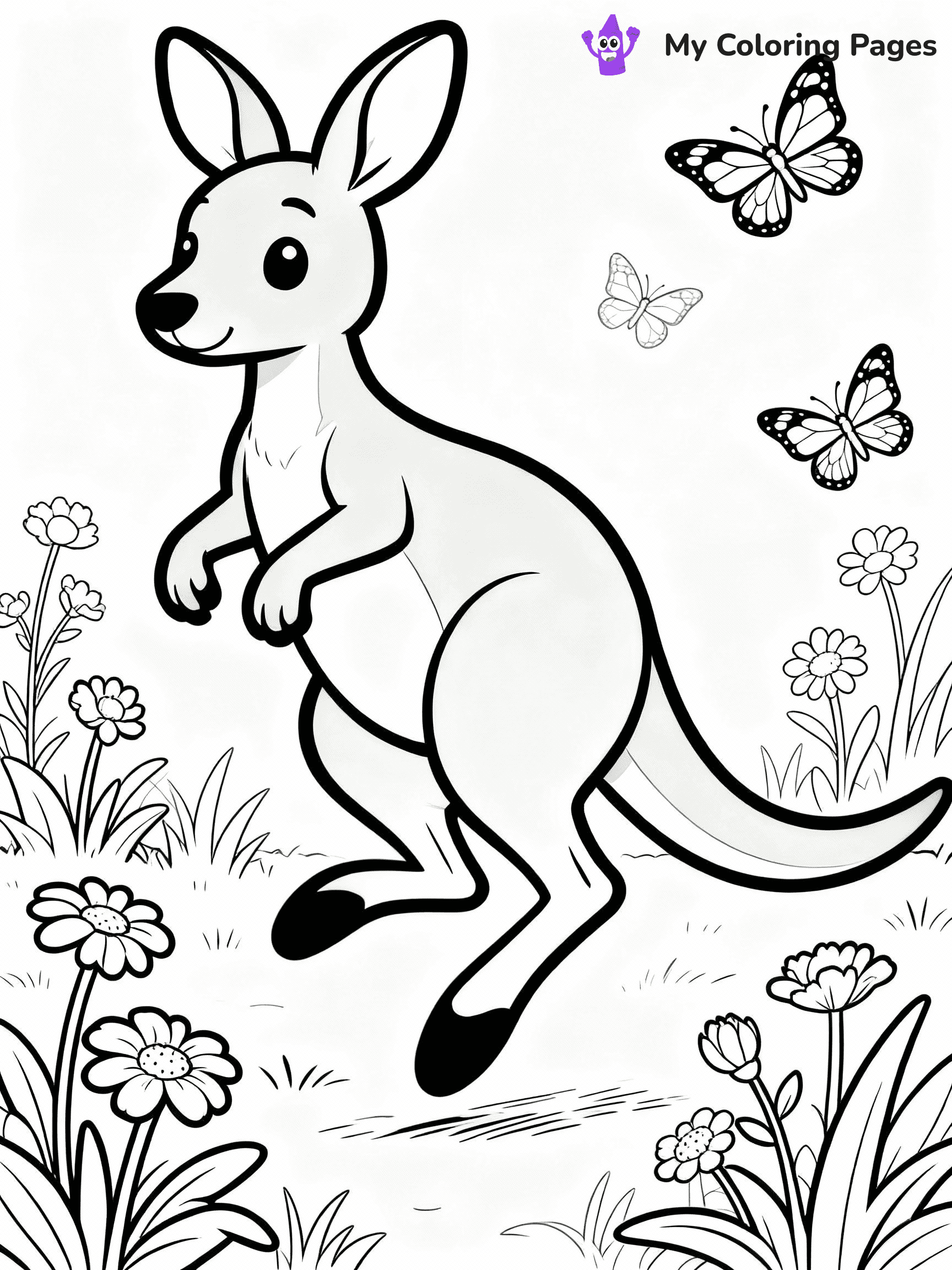 Kangaroo Coloring Pages - 23