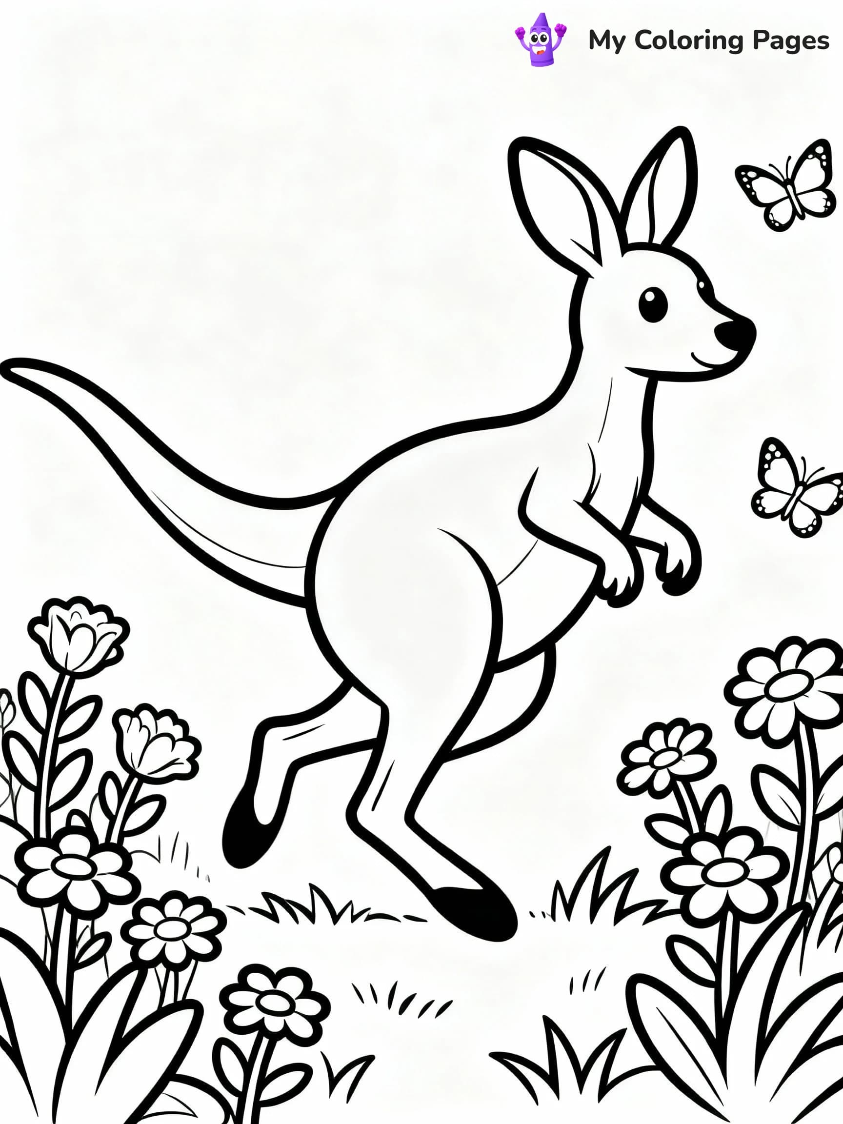 Kangaroo Coloring Pages - 20