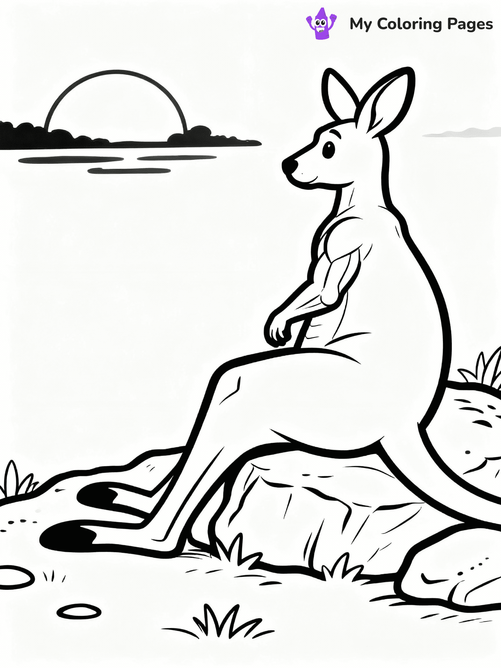 Kangaroo Coloring Pages - 8