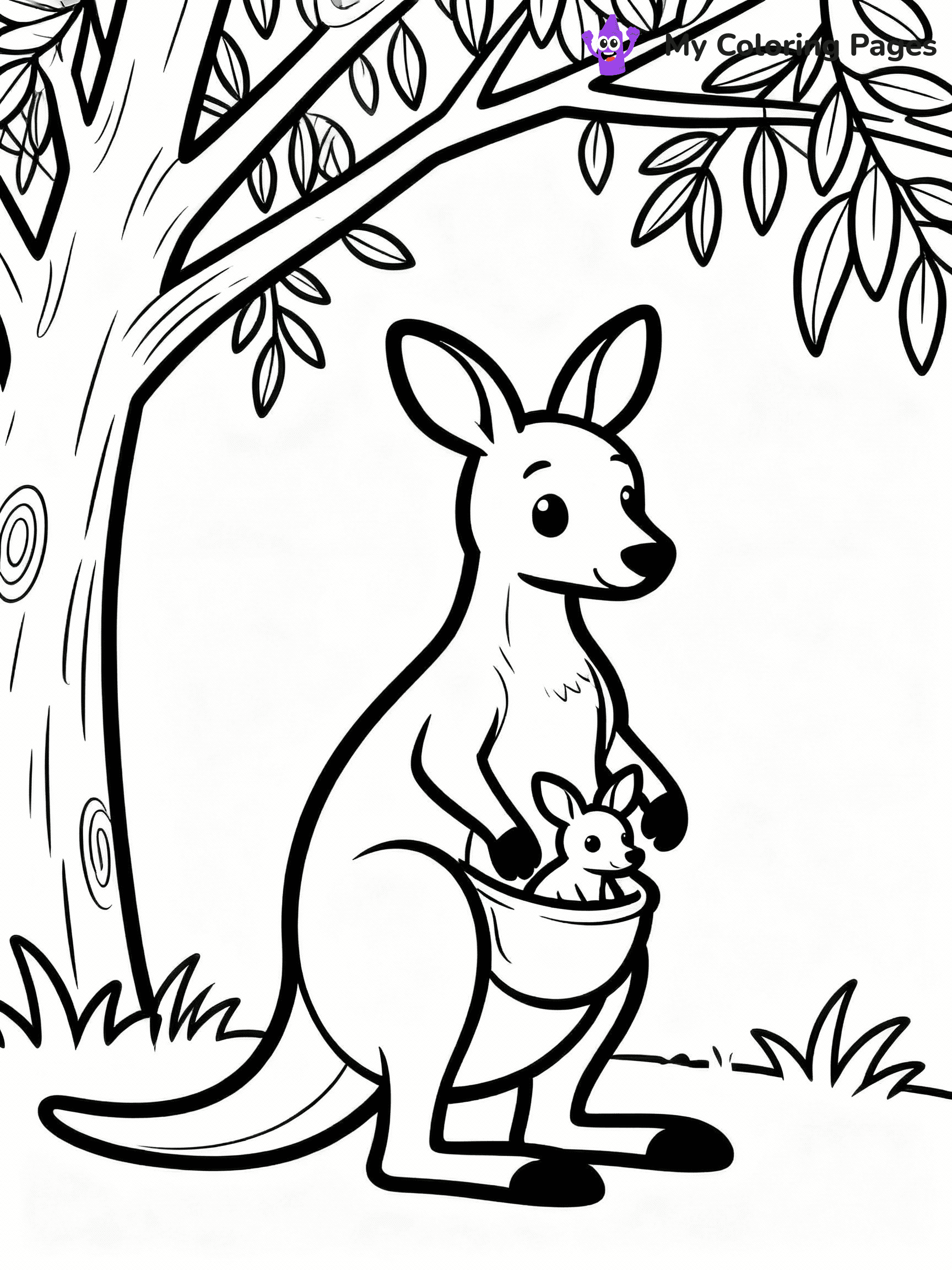 Kangaroo Coloring Pages - 6