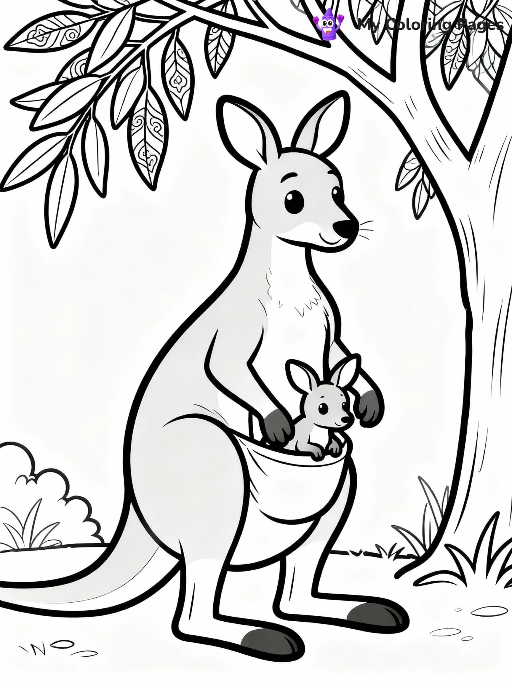 Kangaroo Coloring Pages - 4