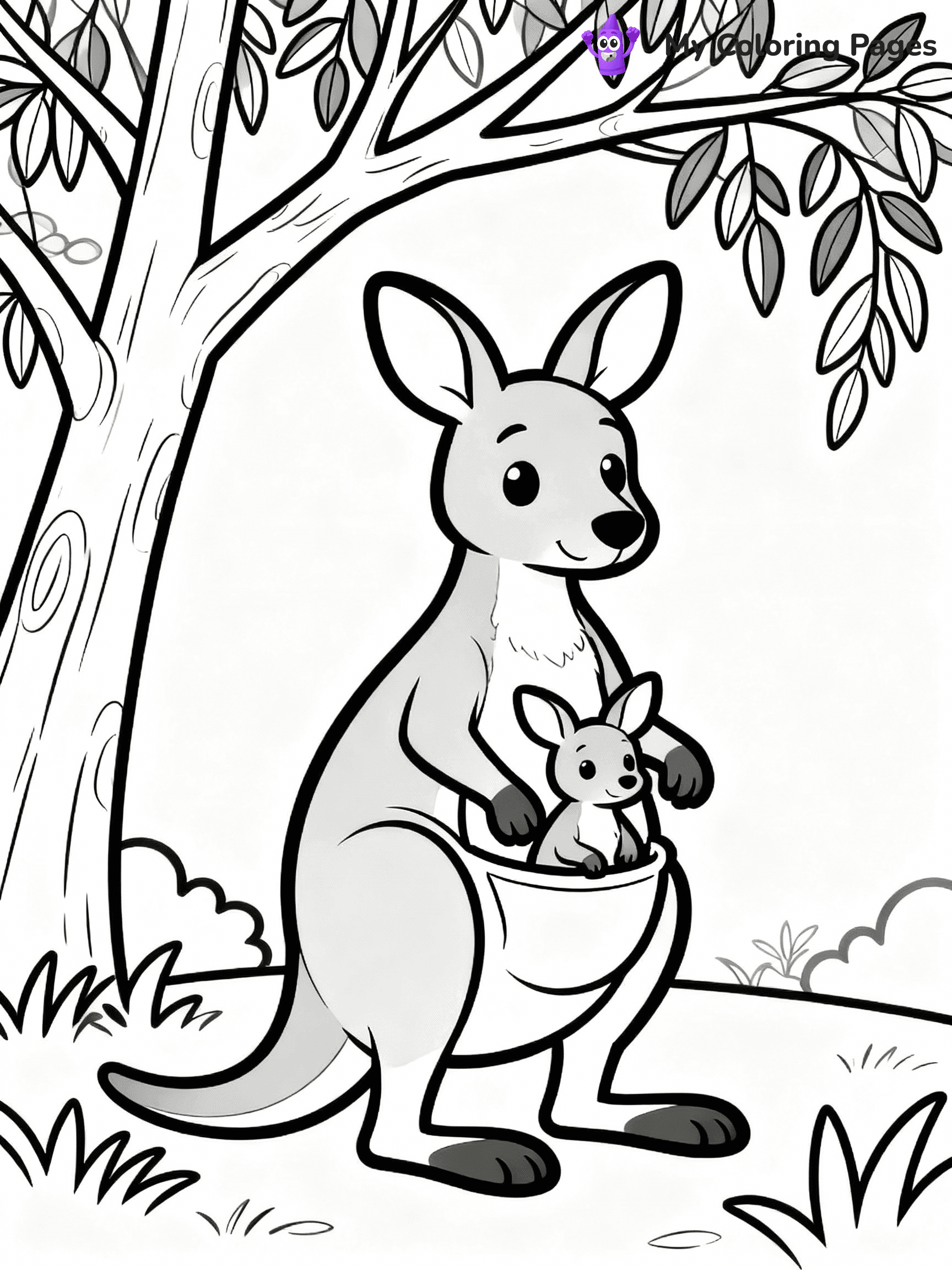 Kangaroo Coloring Pages - 3