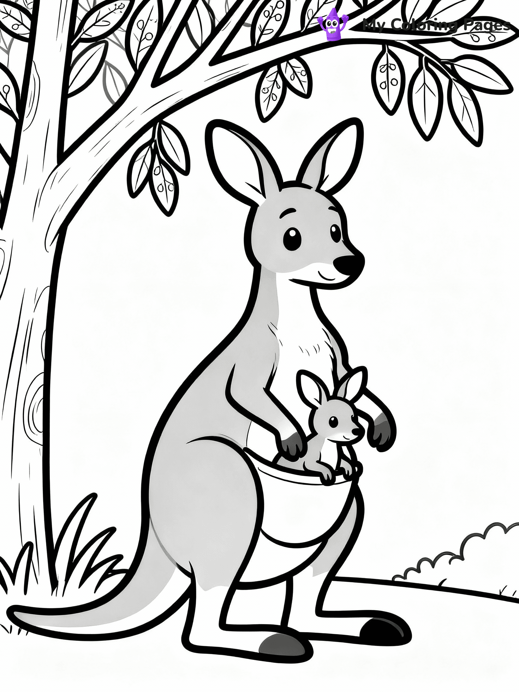 Kangaroo Coloring Pages - 2