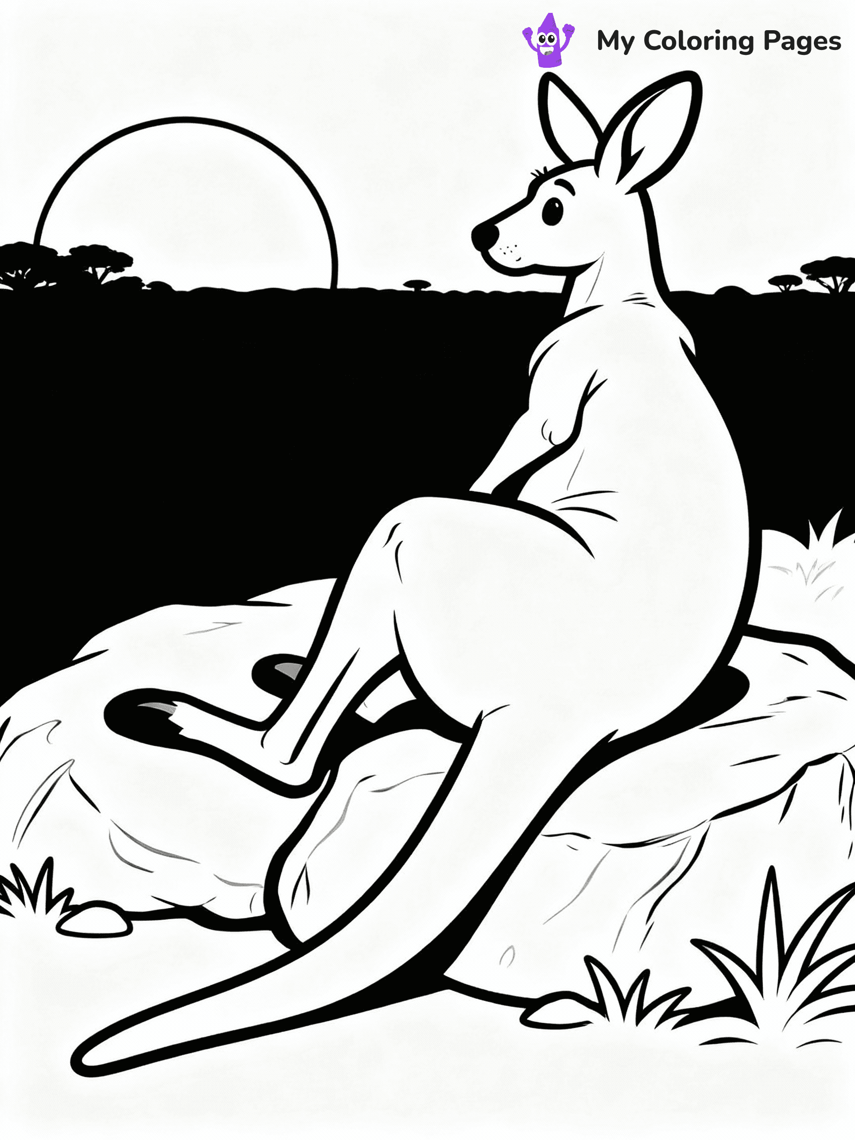Kangaroo Coloring Pages - 1