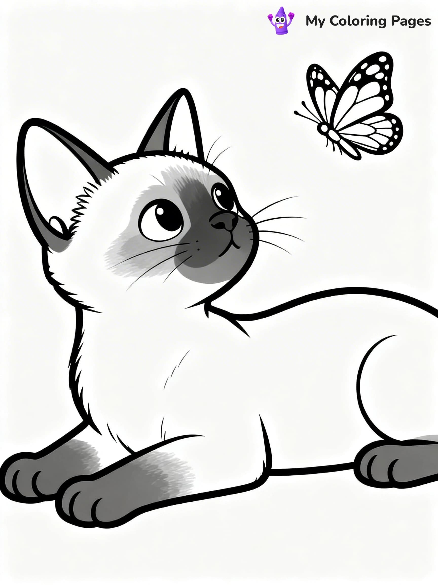 Siamese Cat Coloring Pages - 24