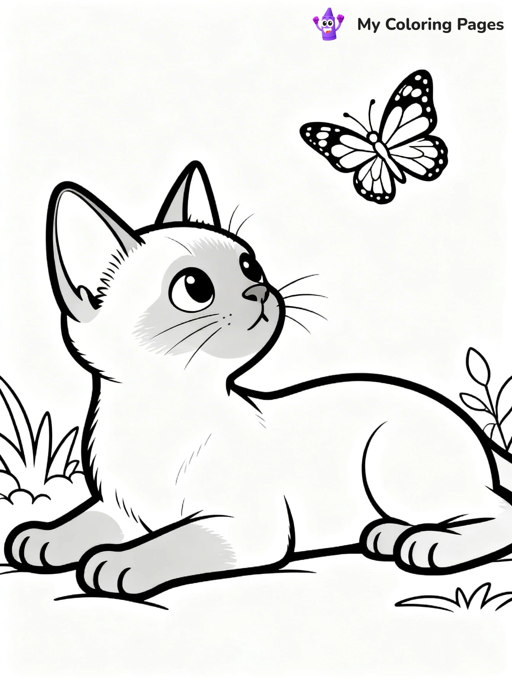 Siamese Cat Coloring Pages - 23