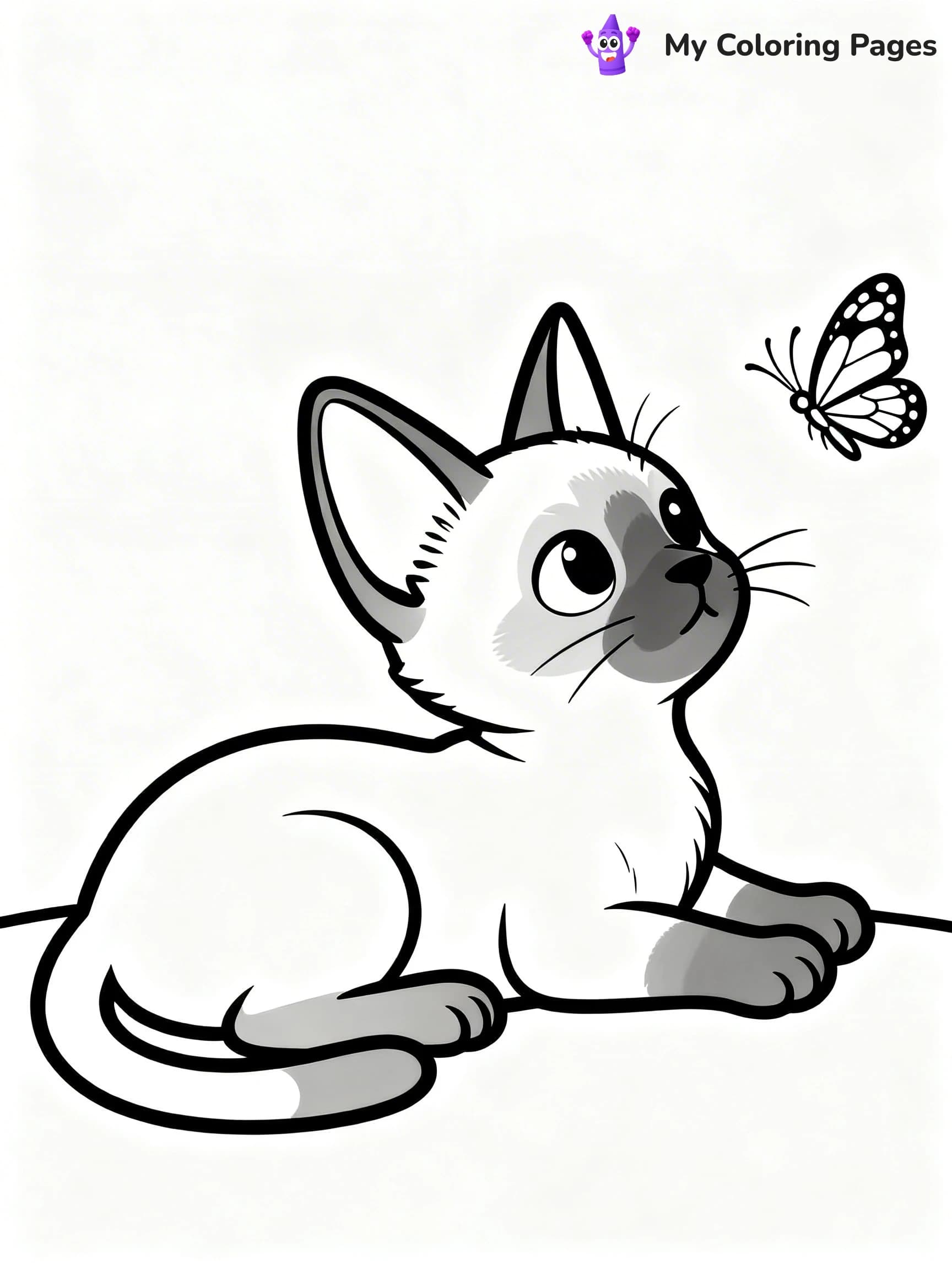 Siamese Cat Coloring Pages - 22