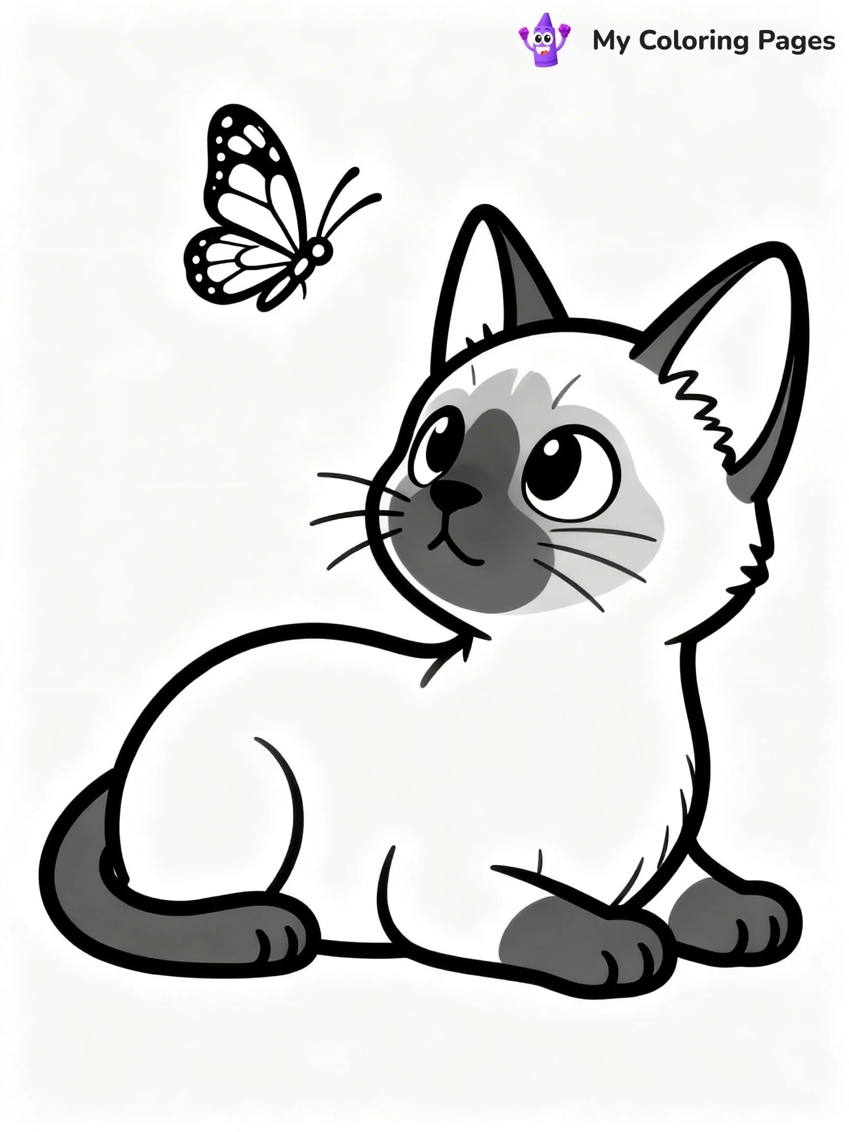 Siamese Cat Coloring Pages - 21