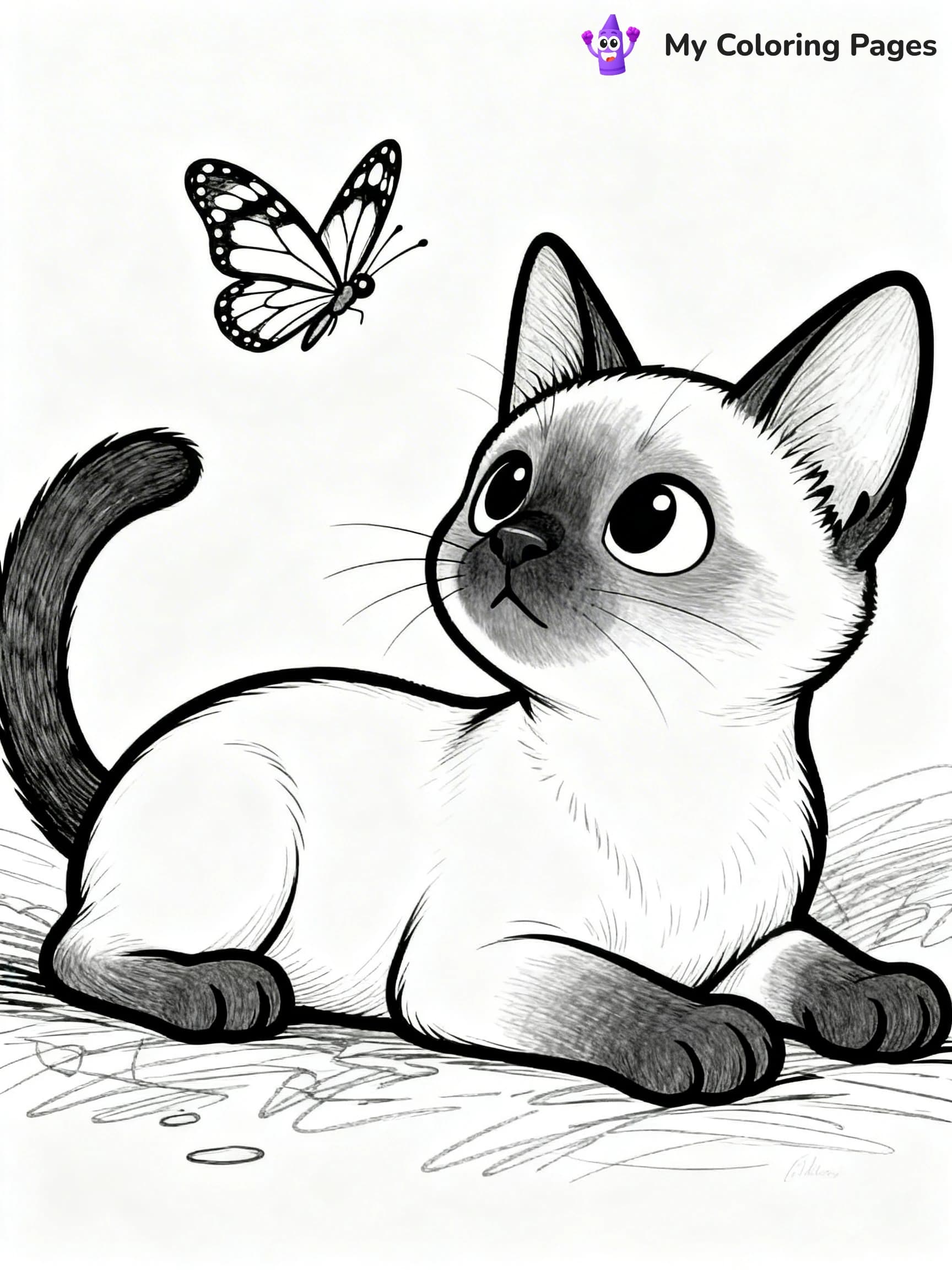 Siamese Cat Coloring Pages - 20