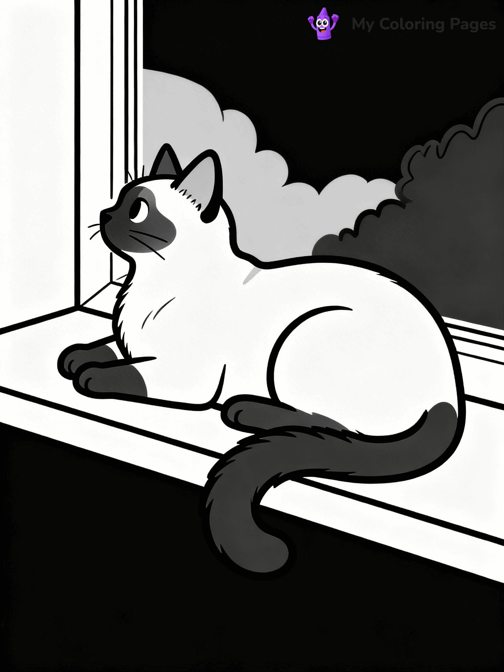 Siamese Cat Coloring Pages - 21