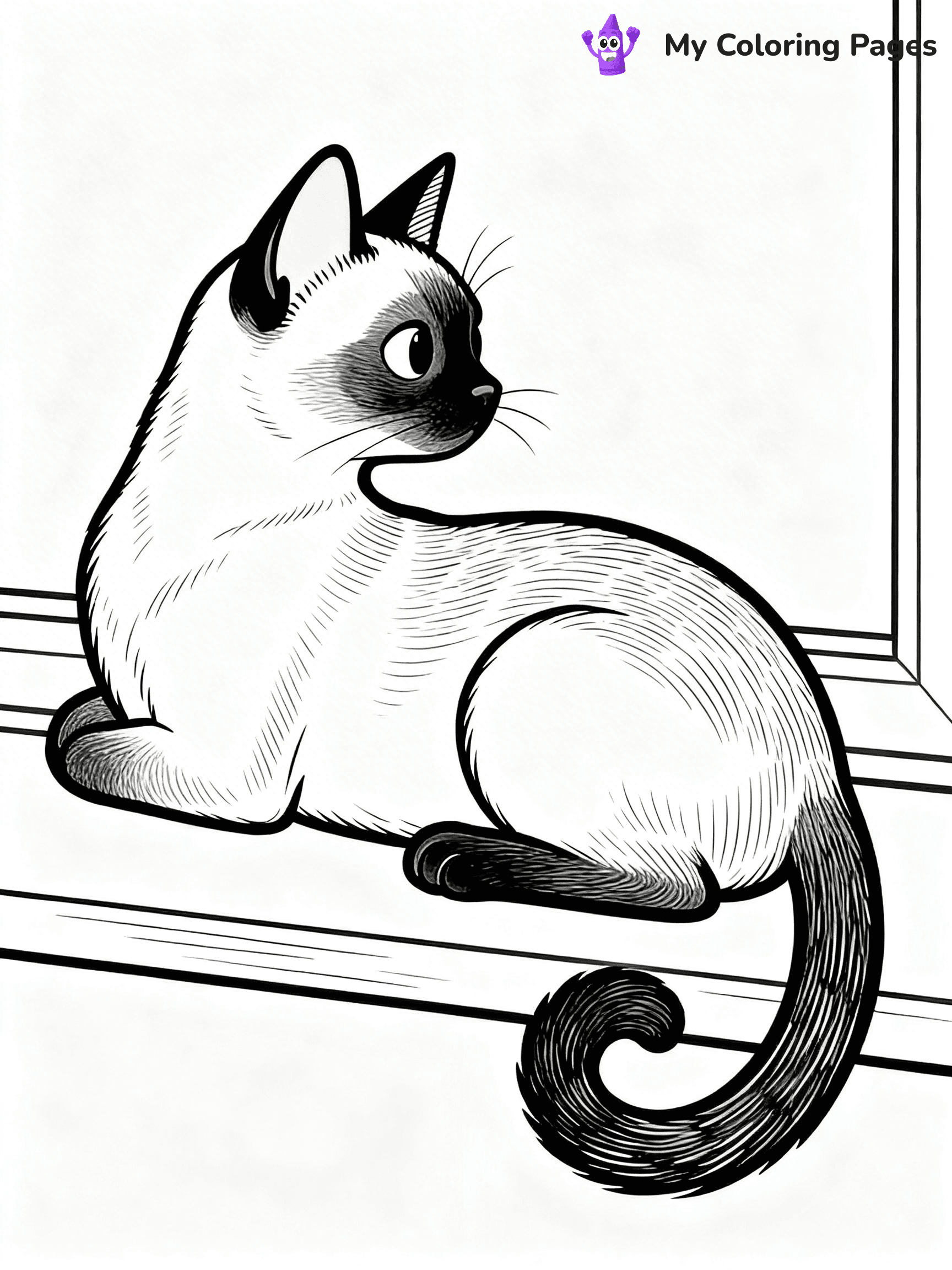 Siamese Cat Coloring Pages - 20