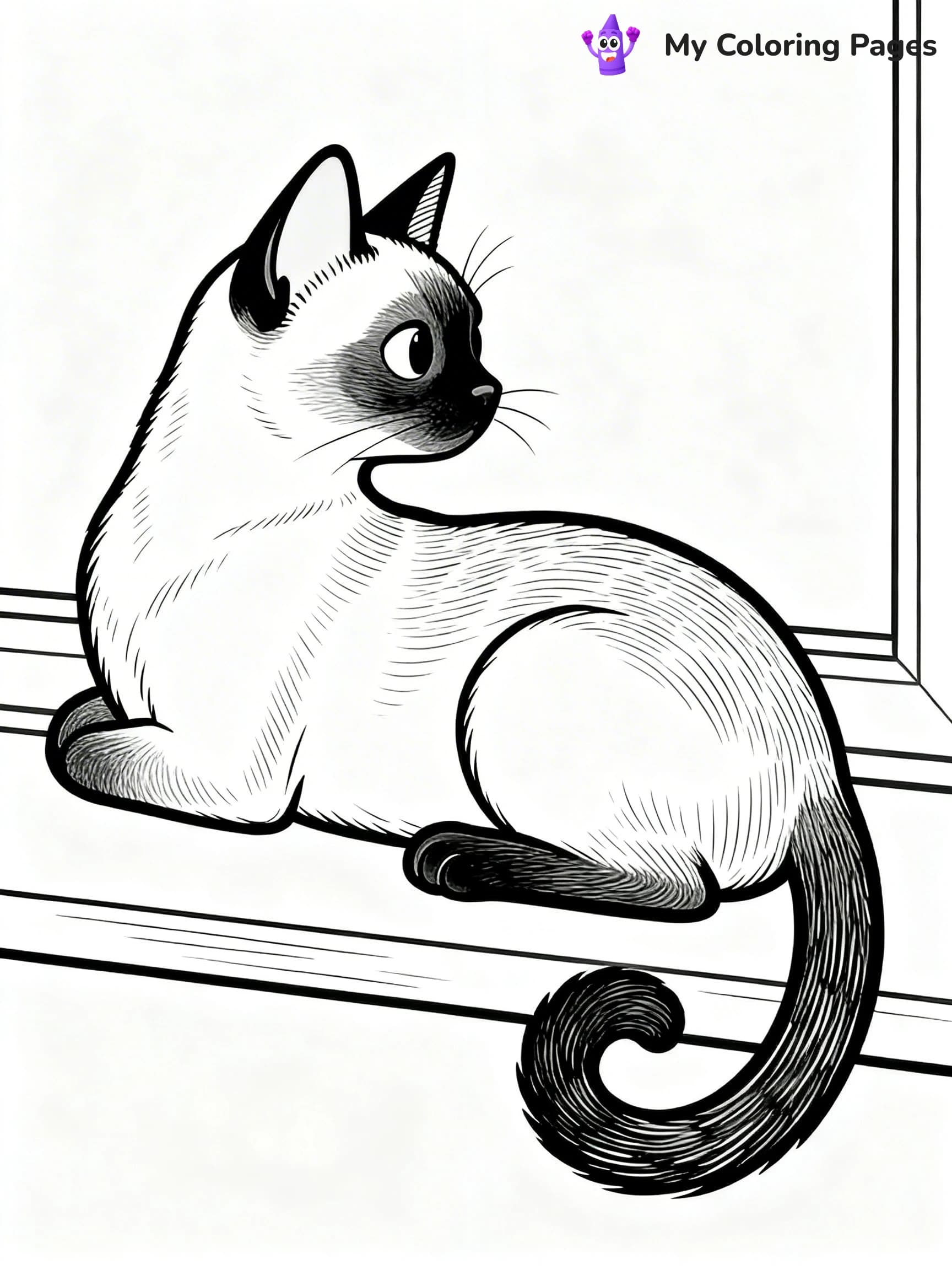 Siamese Cat Coloring Pages - 18