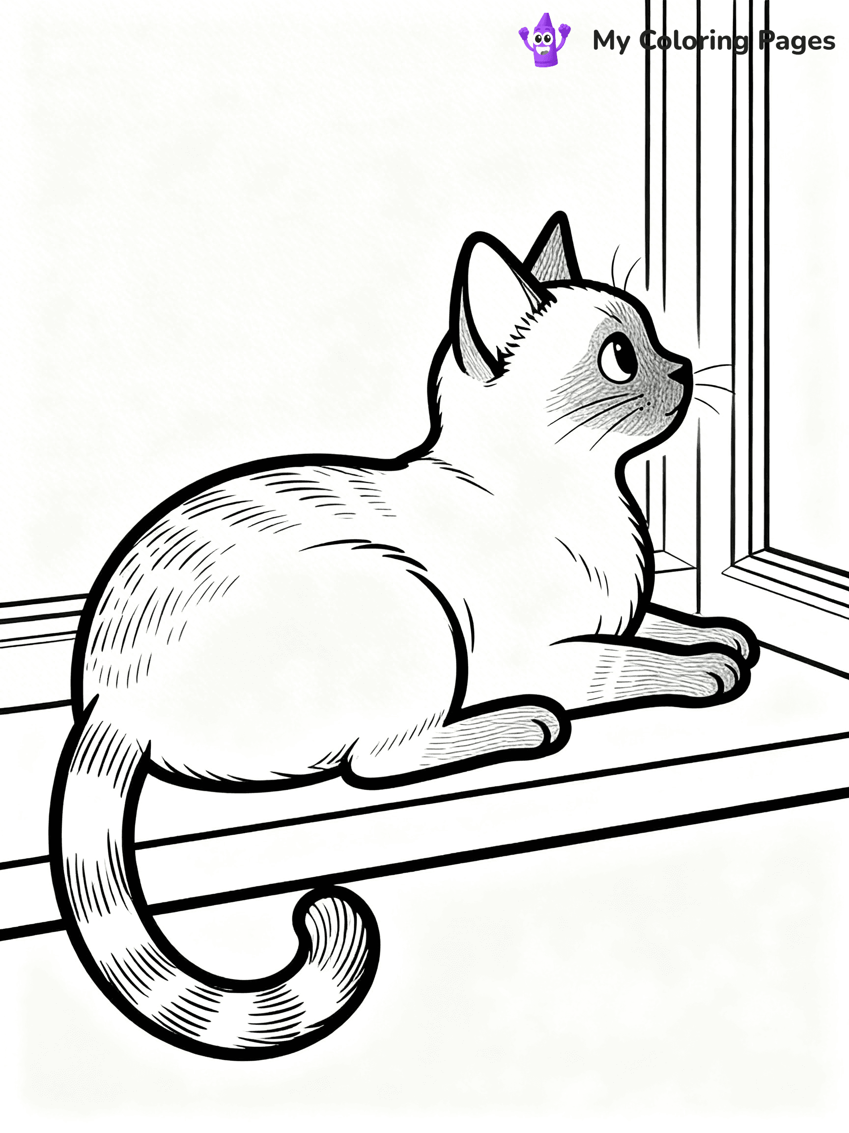 Siamese Cat Coloring Pages - 19