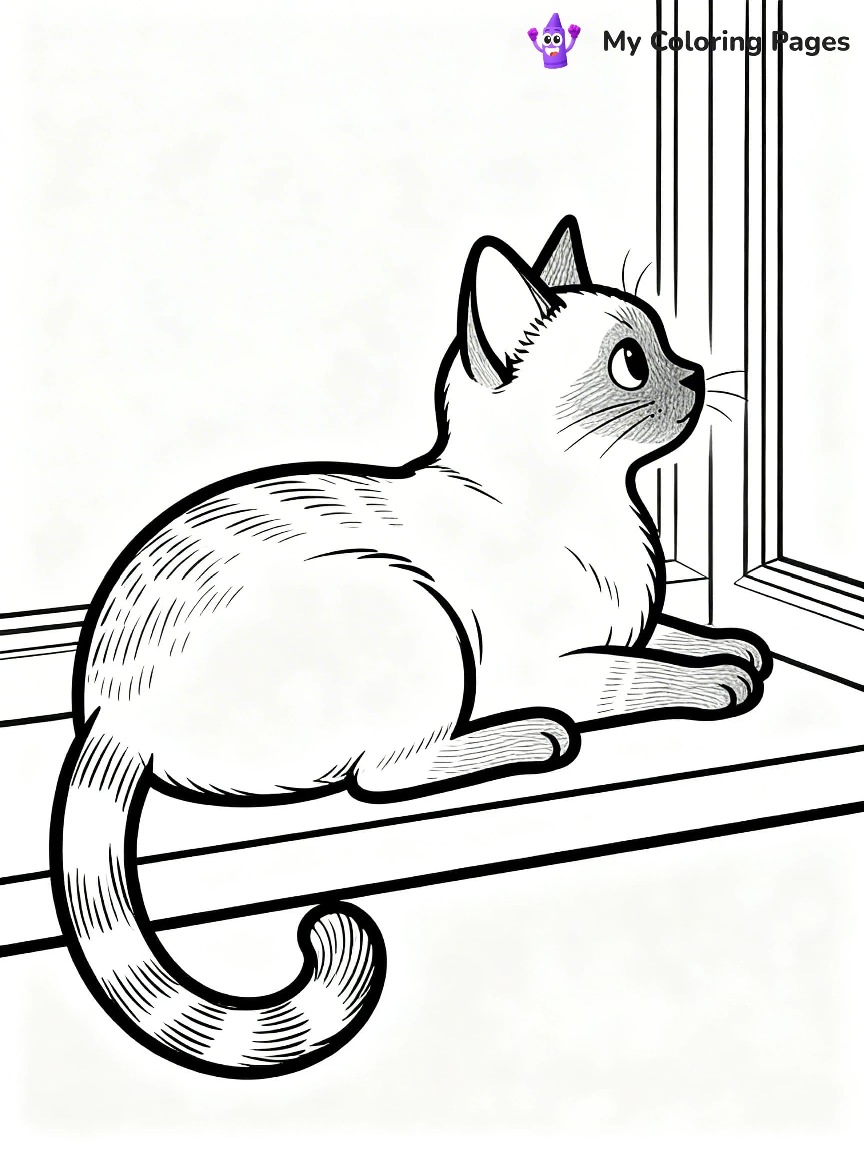 Siamese Cat Coloring Pages - 17
