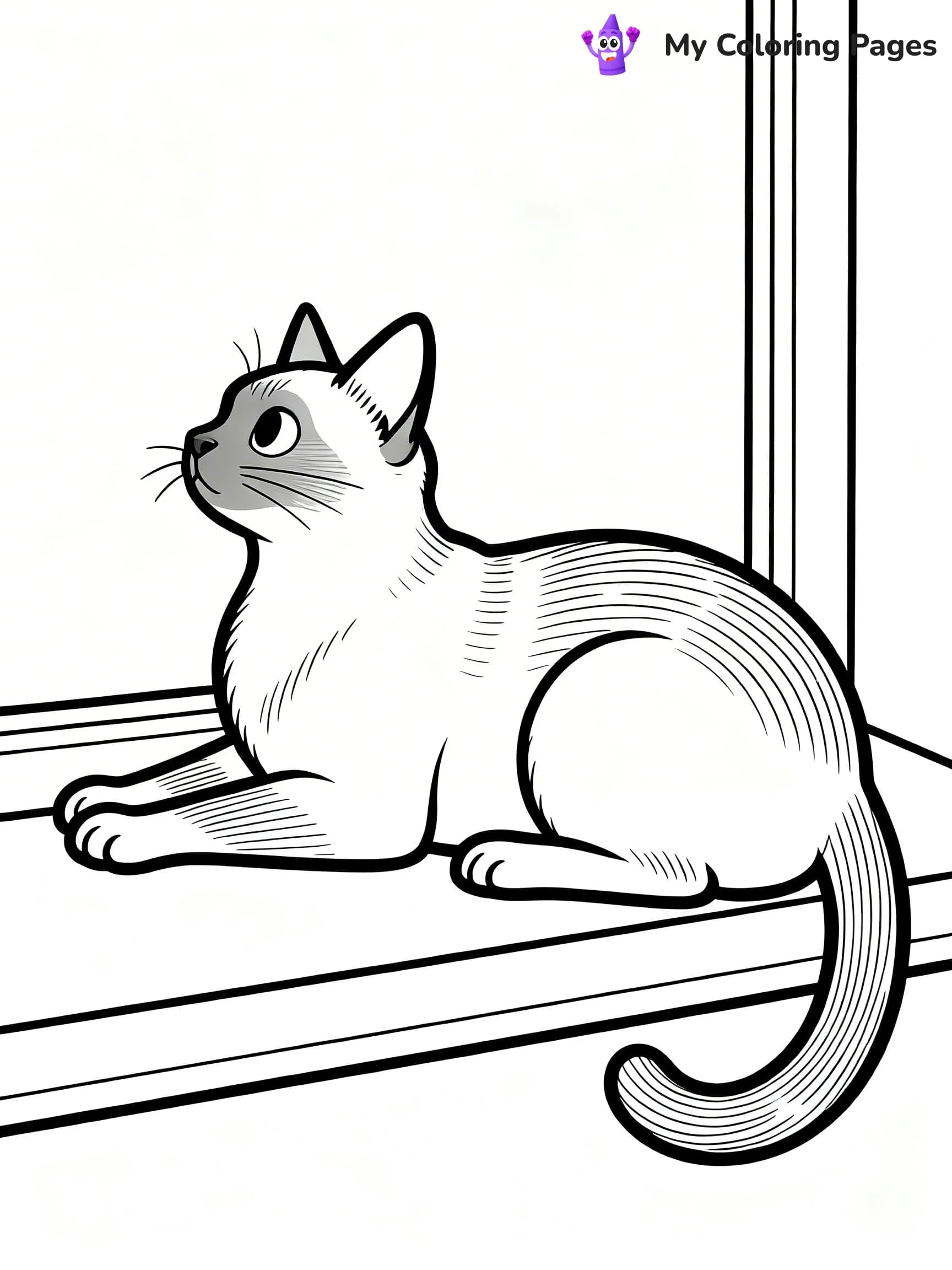 Siamese Cat Coloring Pages - 16