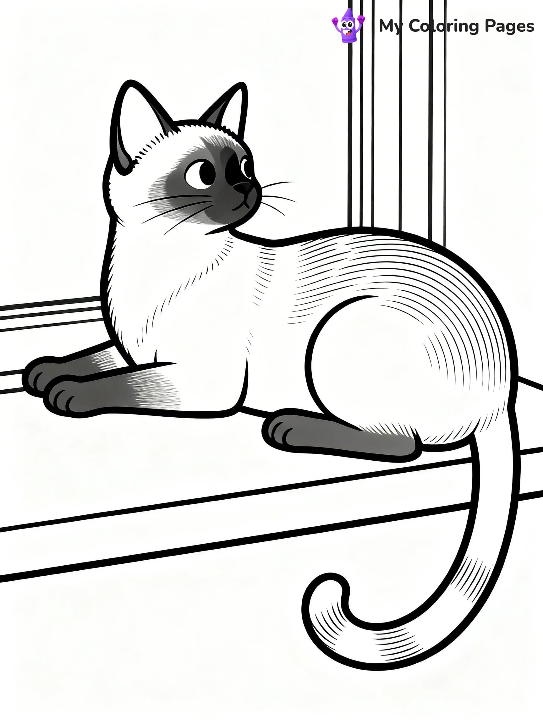 Siamese Cat Coloring Pages - 15