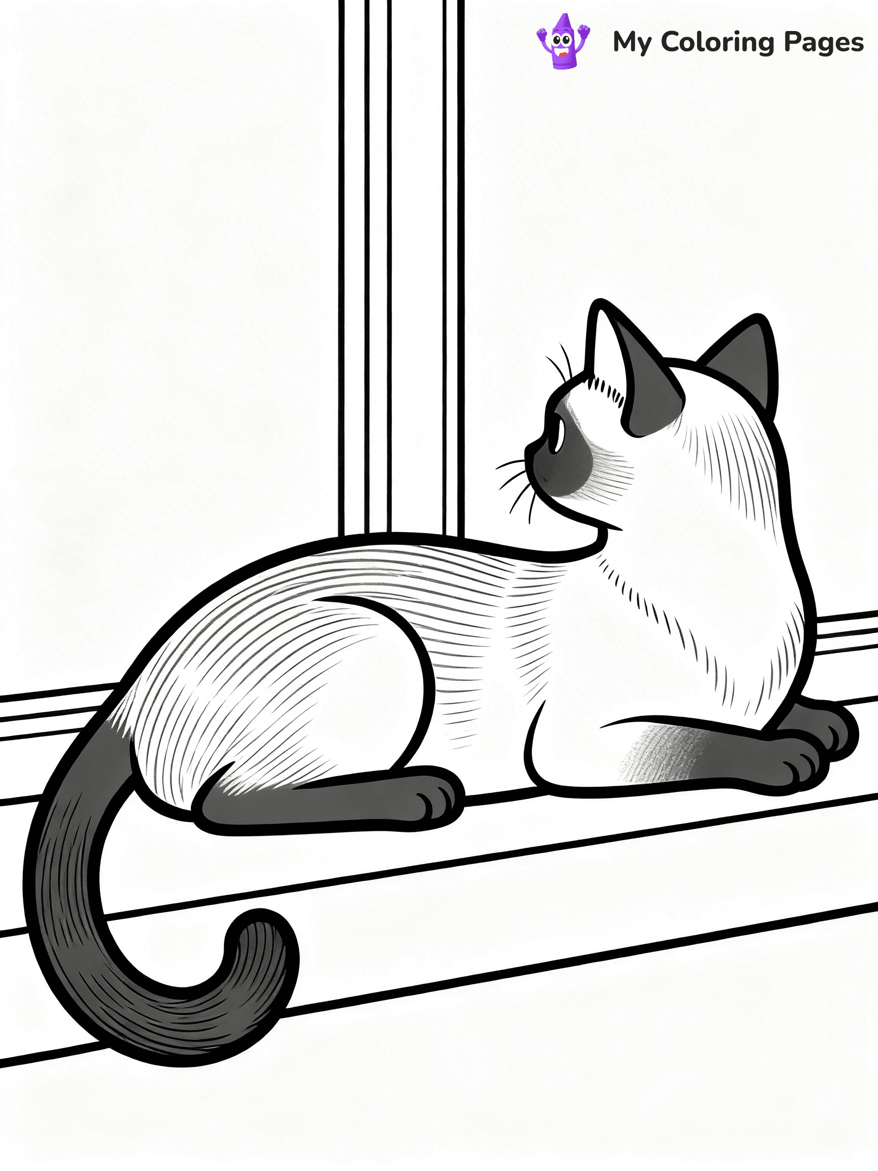 Siamese Cat Coloring Pages - 16