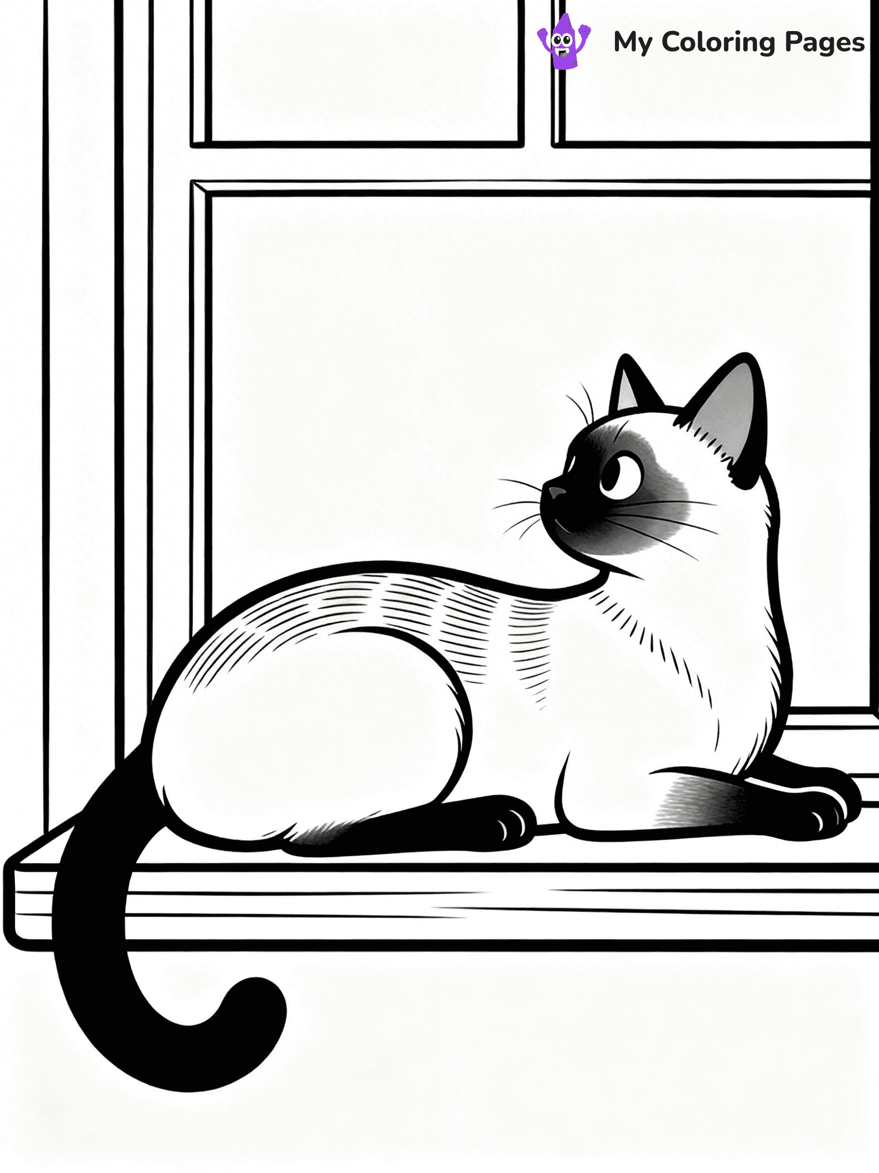 Siamese Cat Coloring Pages - 15