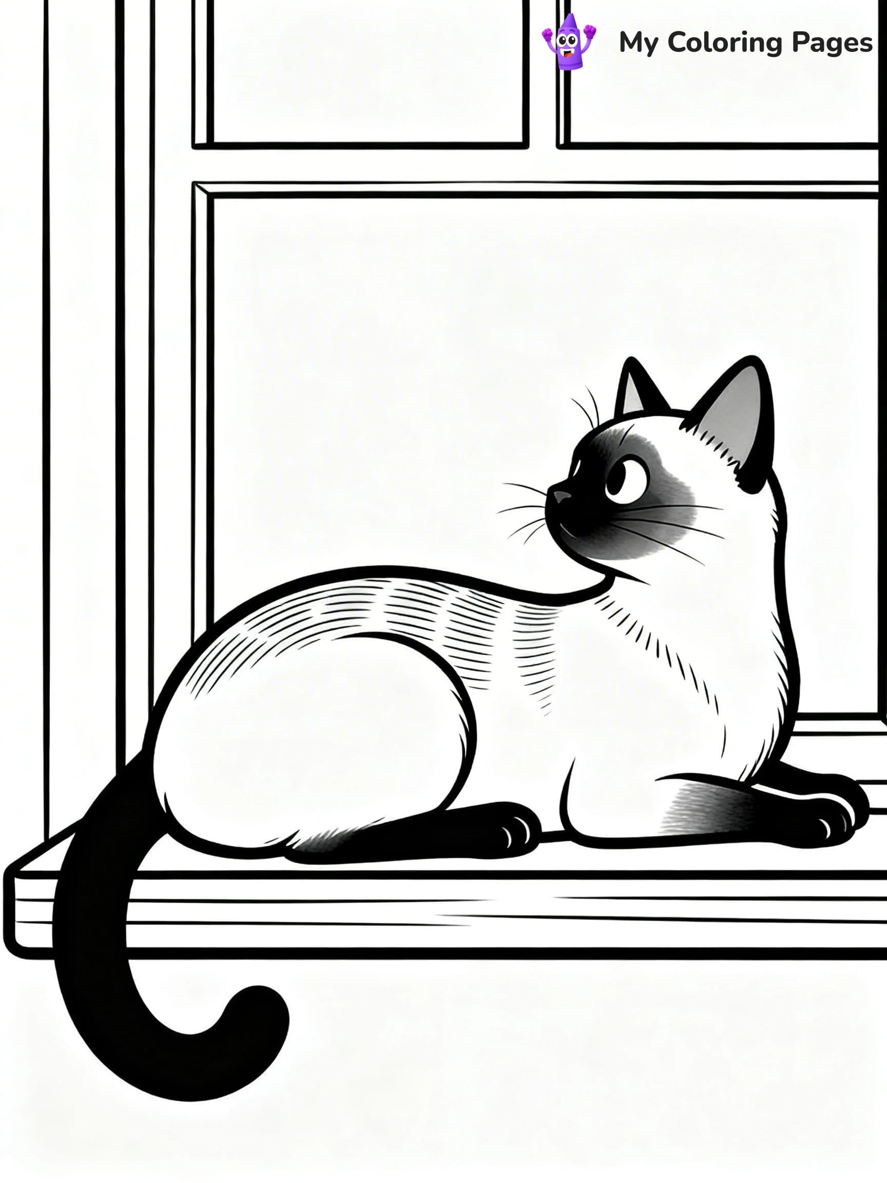 Siamese Cat Coloring Pages - 14