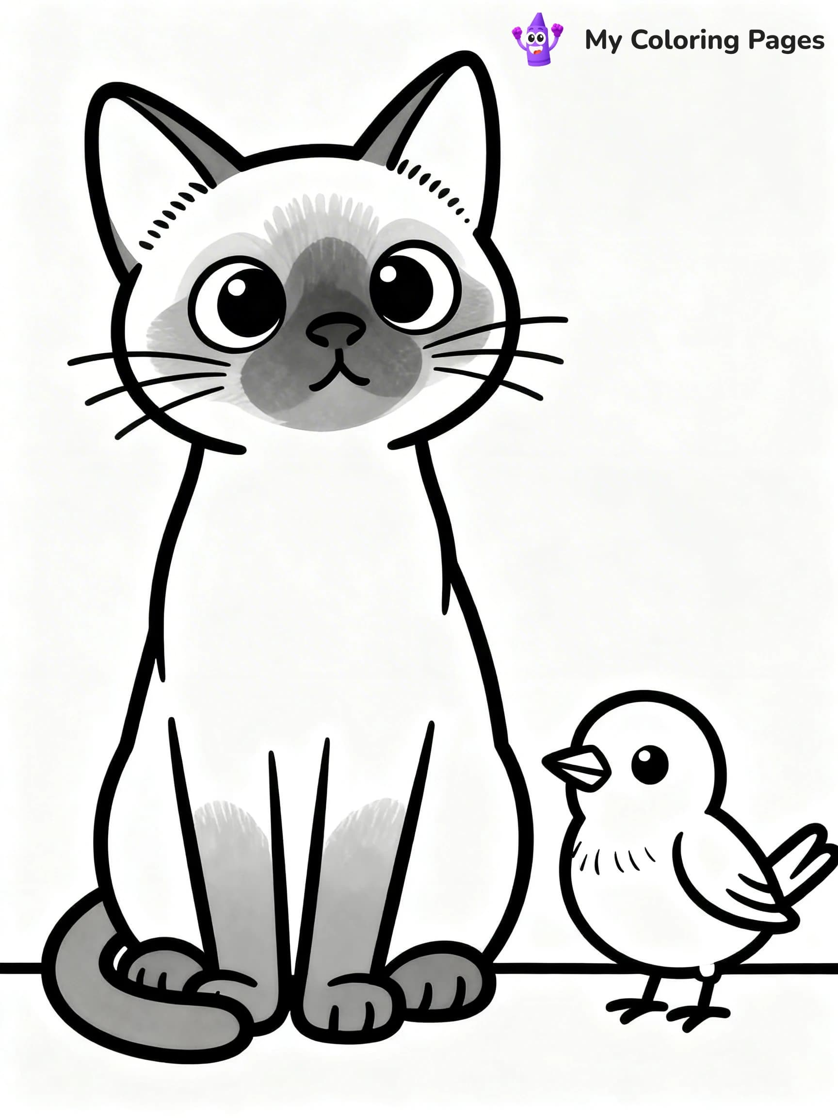 Siamese Cat Coloring Pages - 13