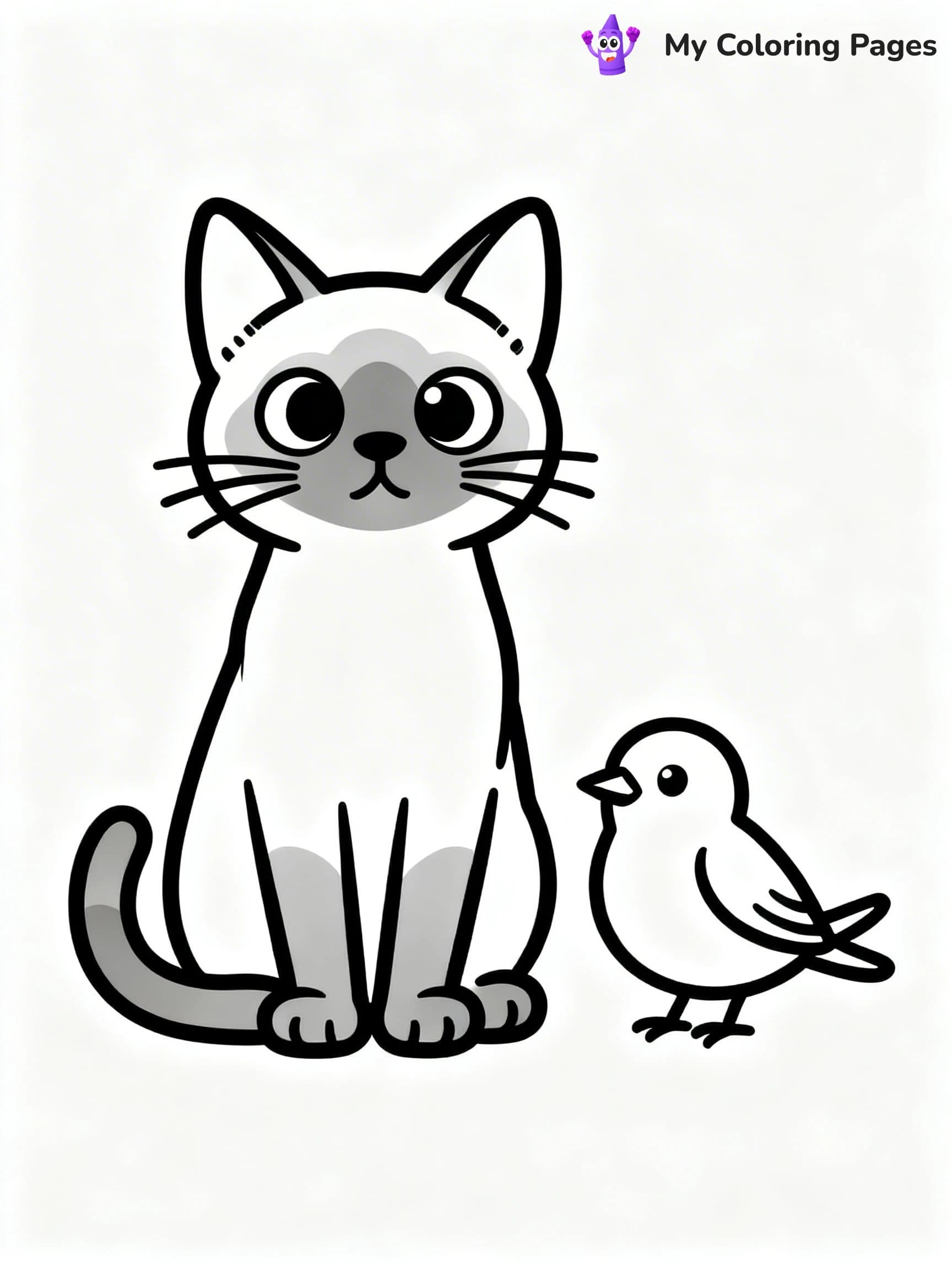 Siamese Cat Coloring Pages - 11